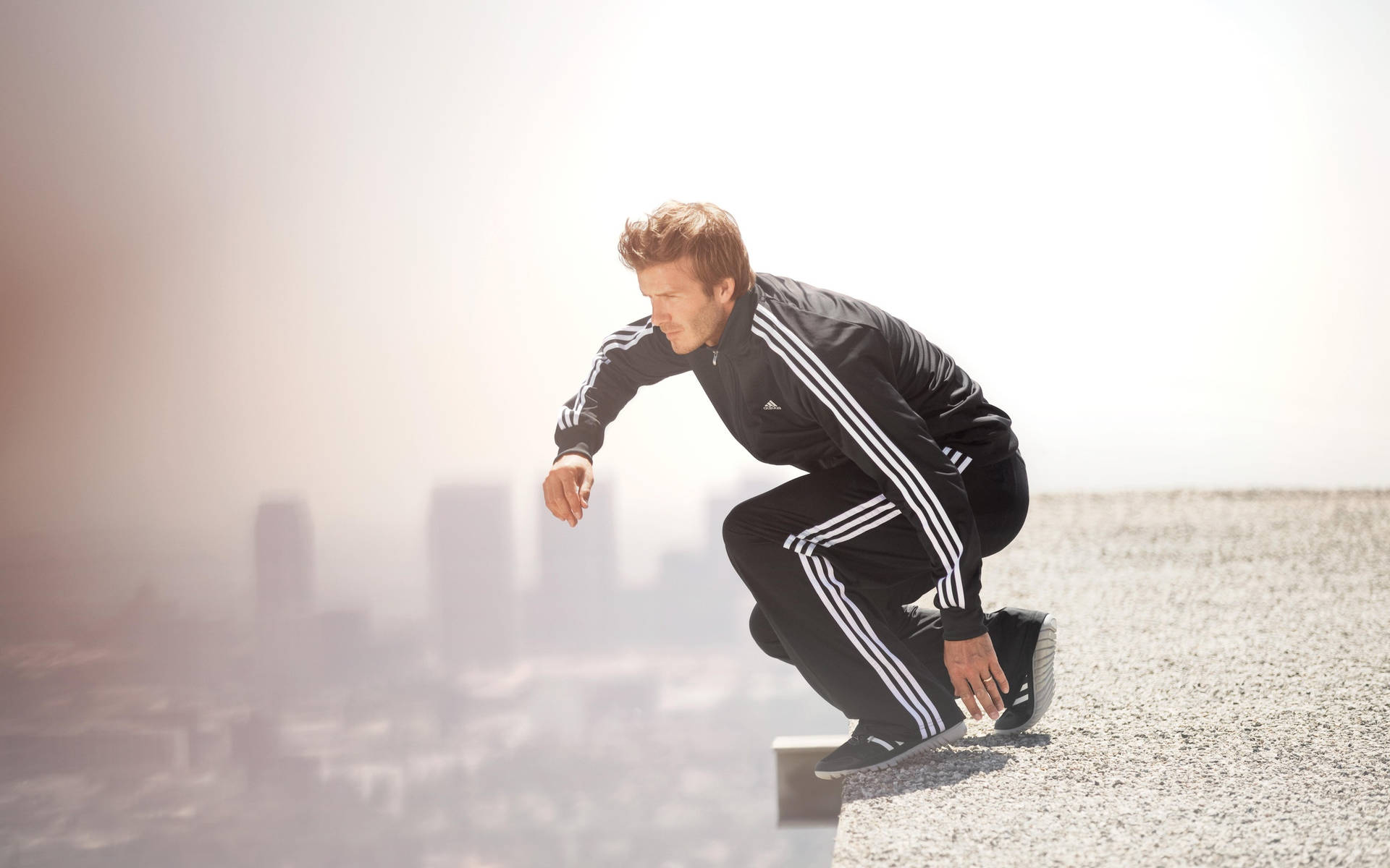 1920x1200 Download David Beckham wearing an Adidas Tracksuit Wallpaper