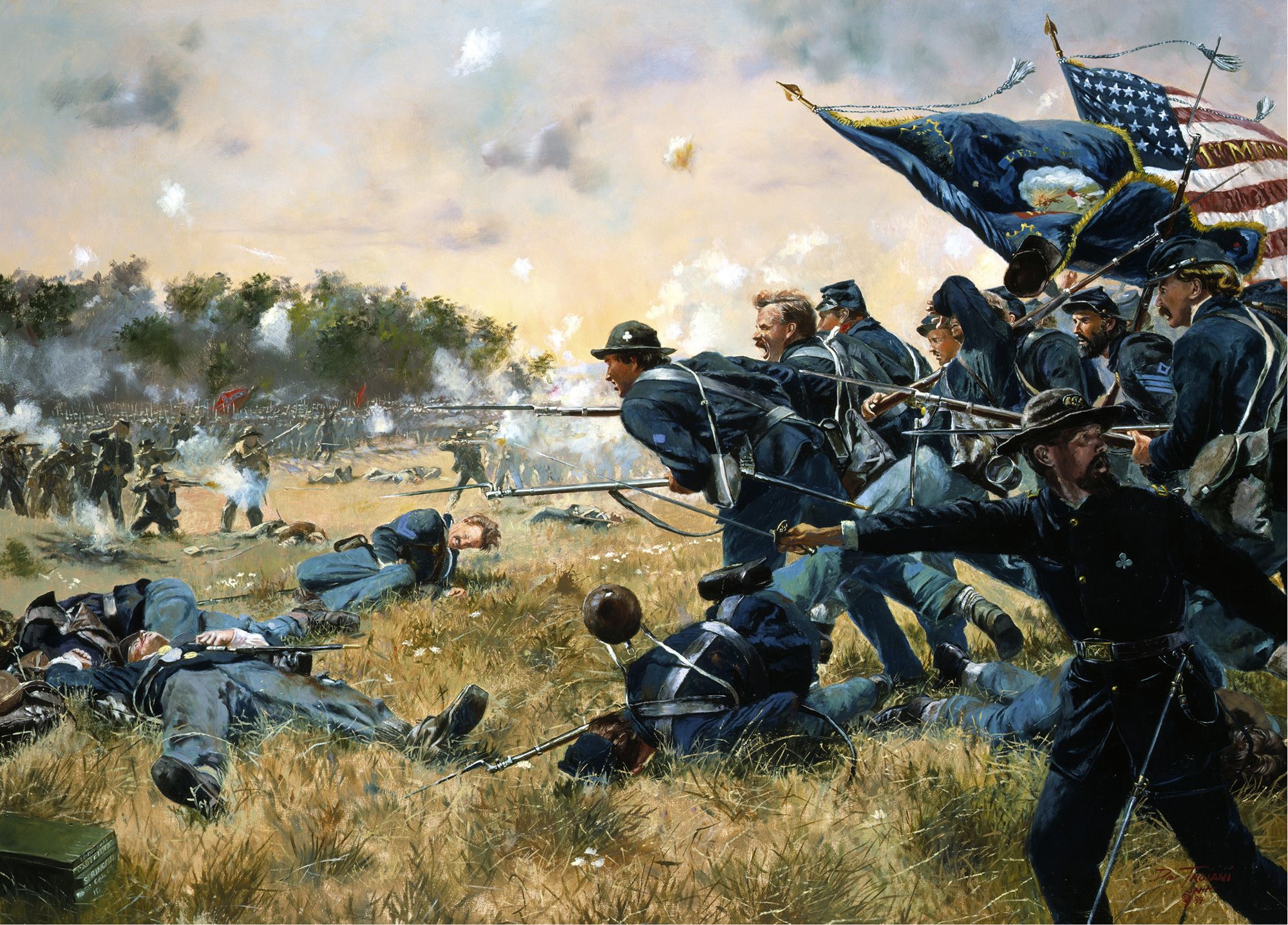 2000x1437 Phone wallpaper: Painting, Musket, Death, Civil War, Wars, War, Military, Battle, Gun, Weapon 272730