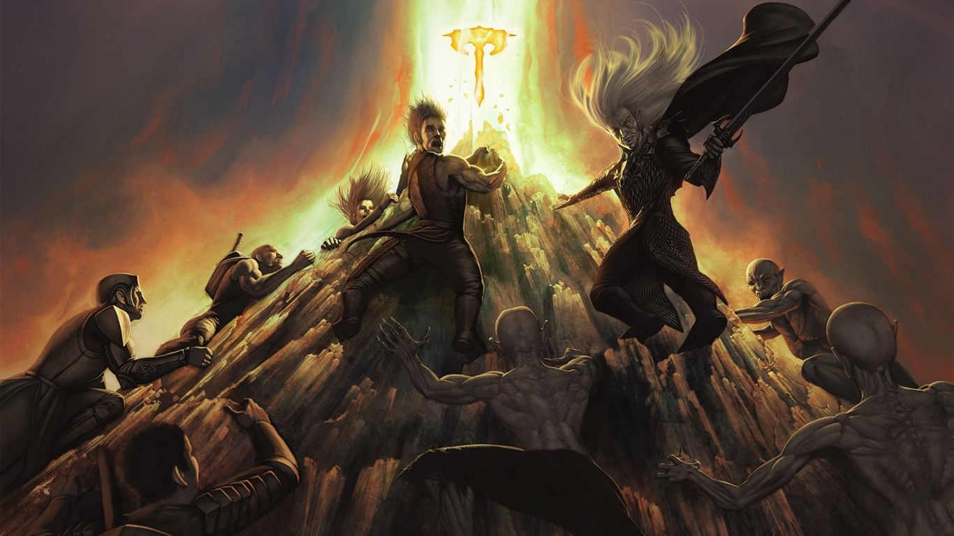 1366x768 Magic War Theme Fantasy CG Illustration Wallpaper