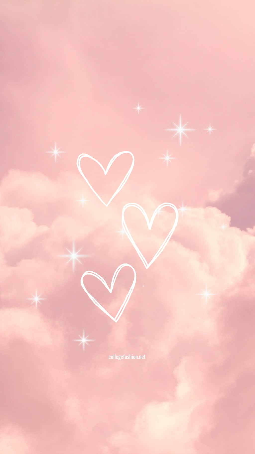 1024x1820 Download Pink Clouds Love Aesthetic Wallpaper