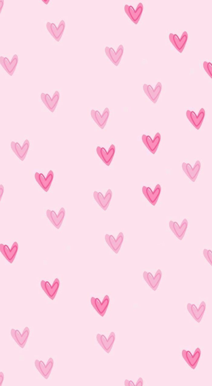 700x1270 Cute Pink Valentine's Heart Wallpaper