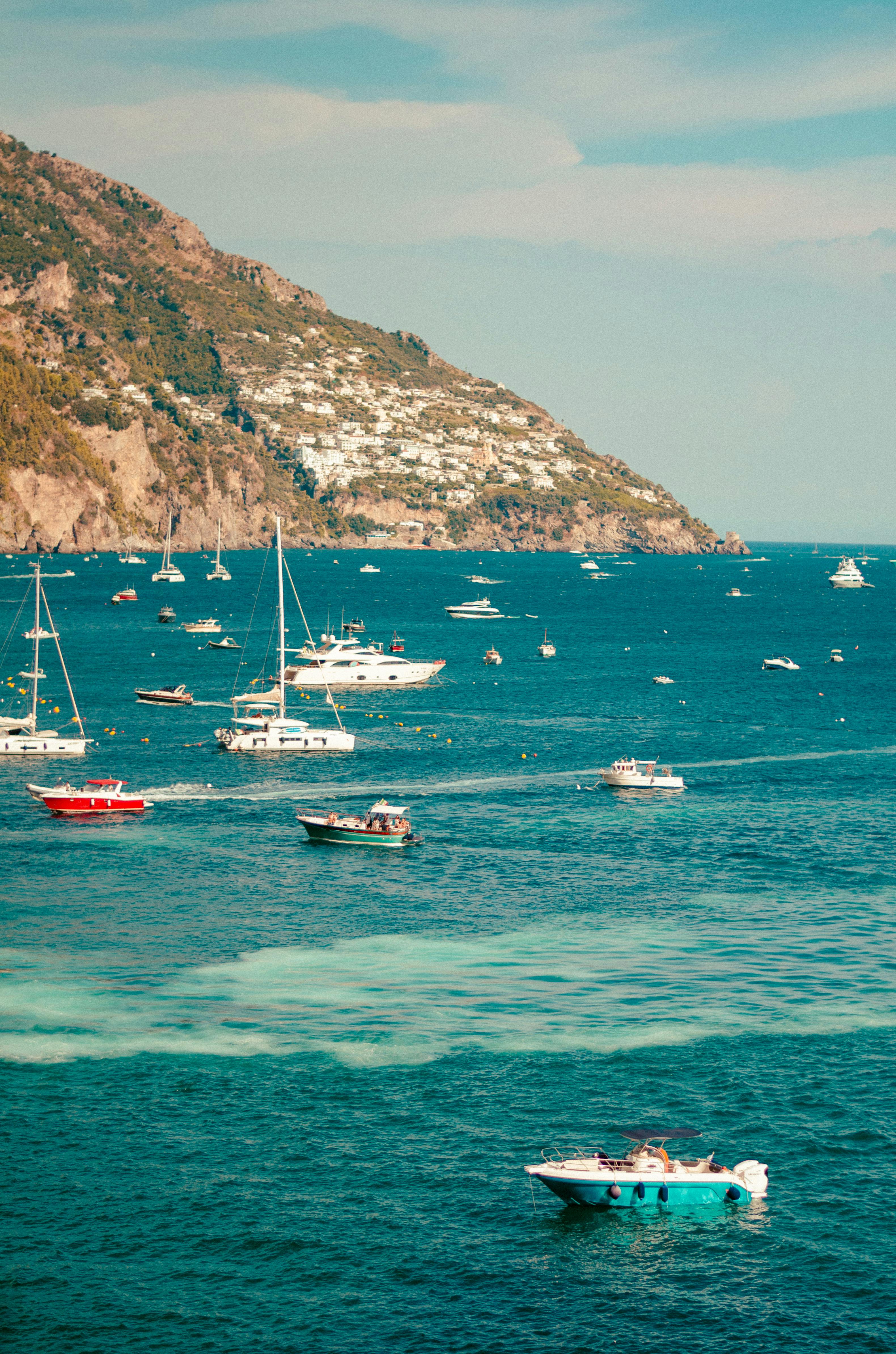 3161x4773 Scenic Mediterranean Coast with Sailboats · Free