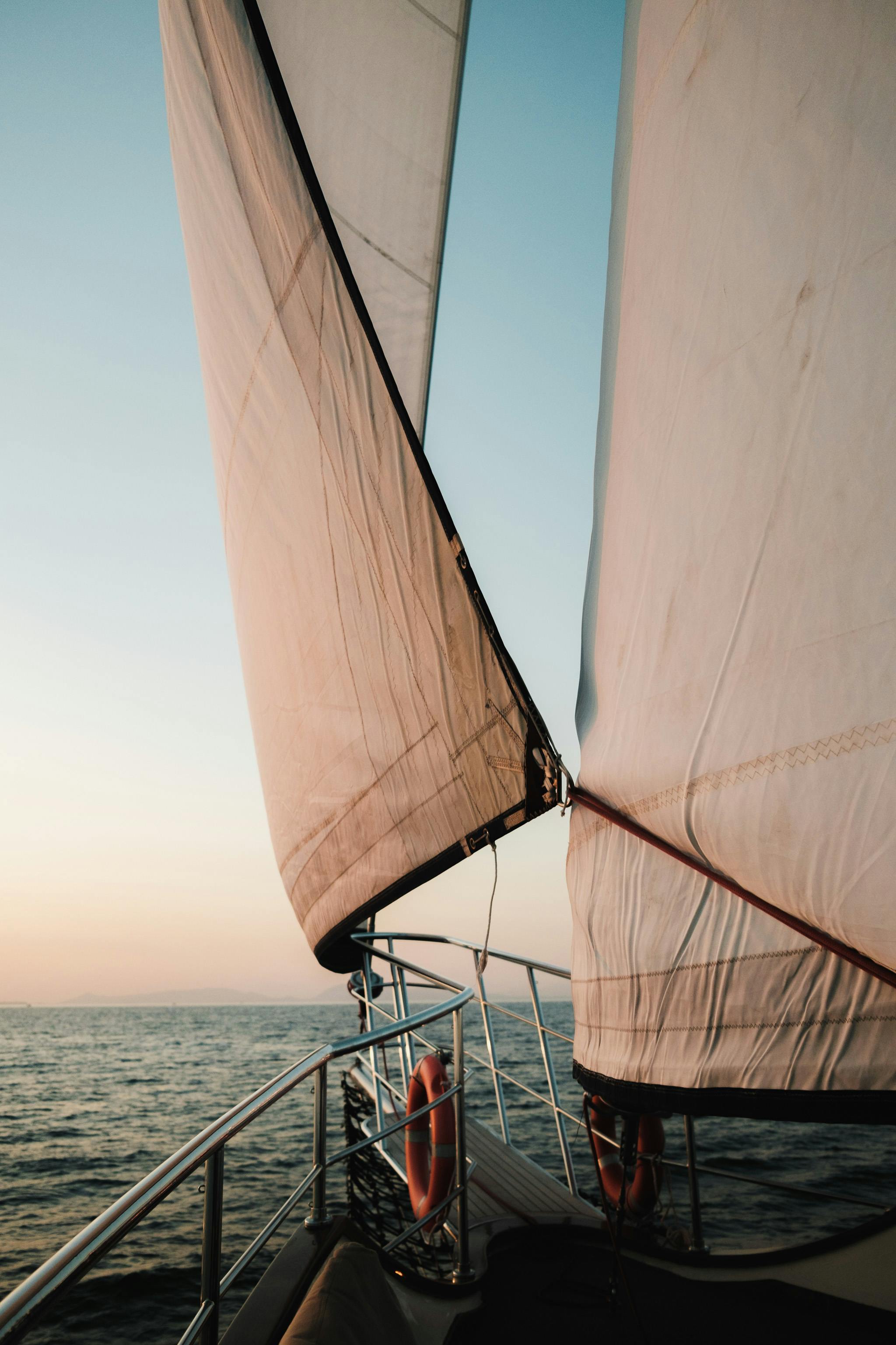 2048x3072 White Sails of Sailboat at Sunset · Free
