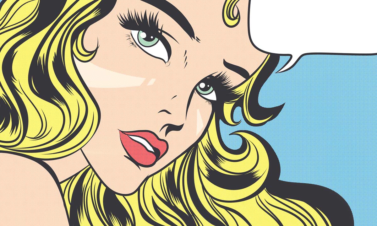 1200x720 Vintage Pop Art Beauty Mural Wallpaper