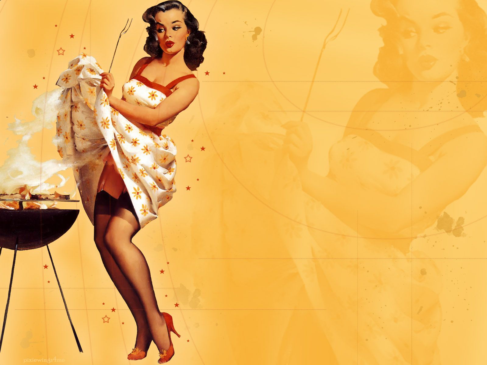 1600x1200 1950's pinup girl wallpaper girls pinups postcard american girls post war. Living, Loving, Listening, Learning