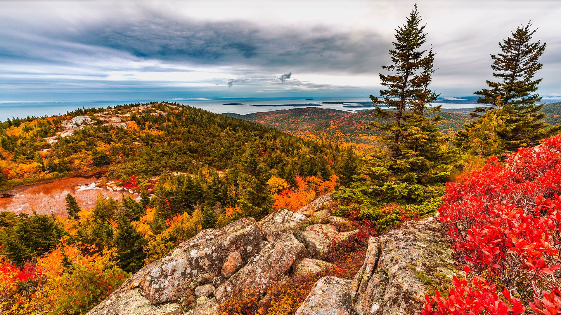 1920x1080 Bar Harbor in October