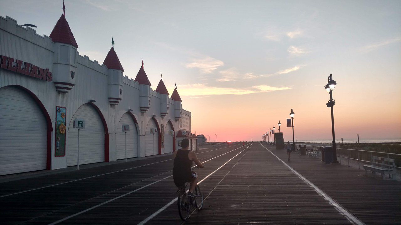 1280x720 Boardwalk view of beach of Ocean City Beach