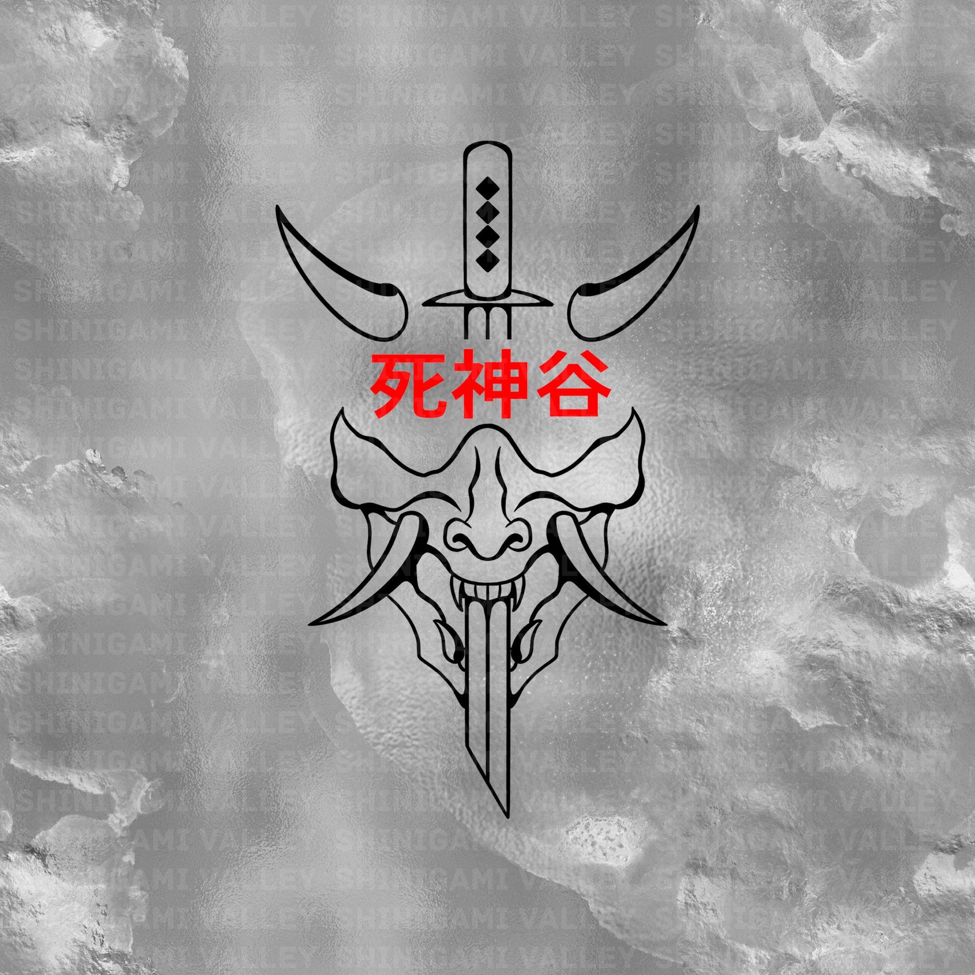1946x1946 Shinigami Valley Logo (Japanese Mask) Transfer Vinyl Decal
