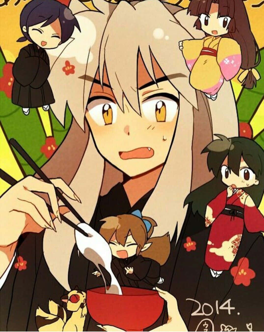 1075x1350 Inuyasha And The Gang Wallpaper