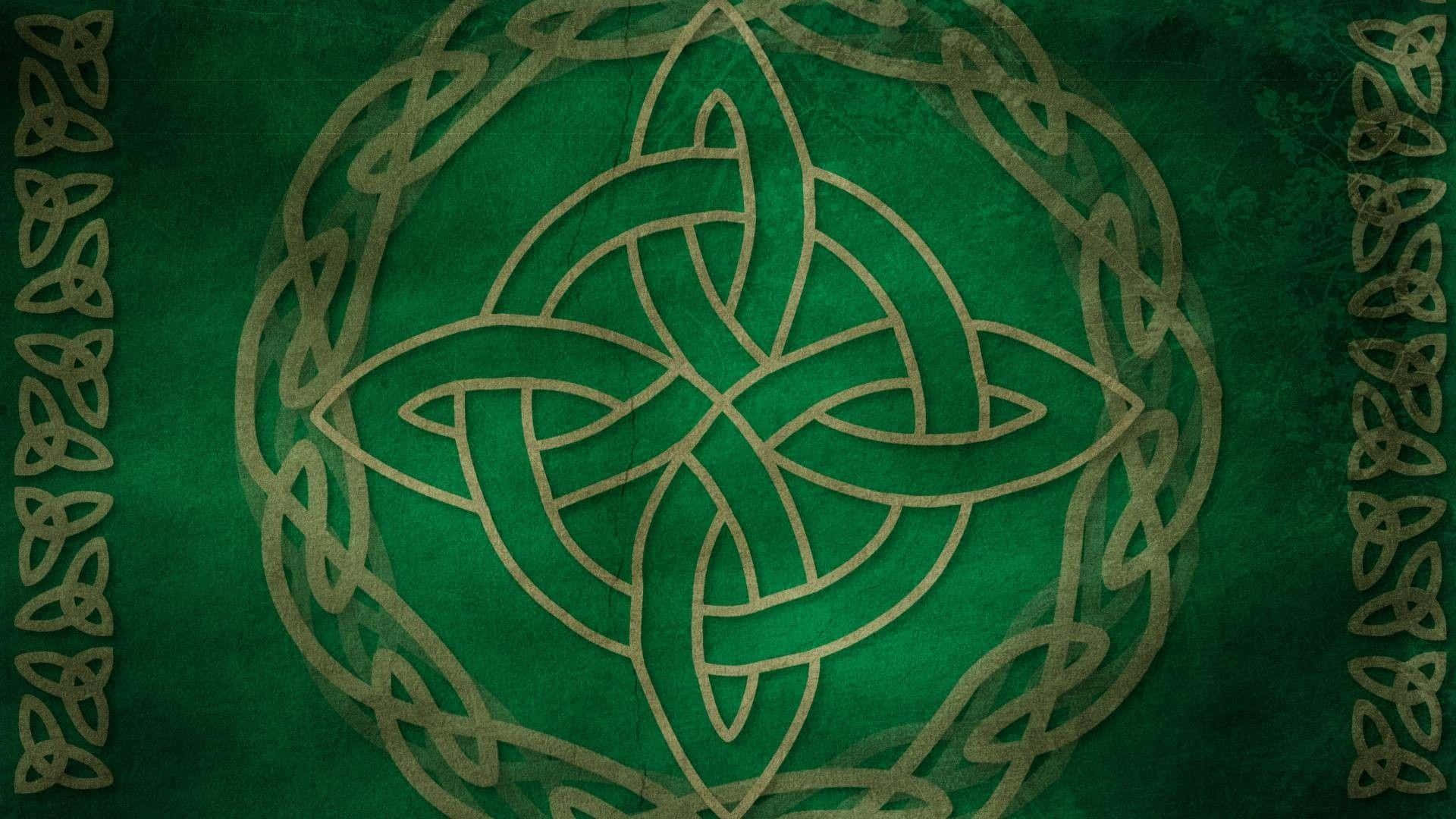 1920x1080 Download Celtic Knots On A Green Background