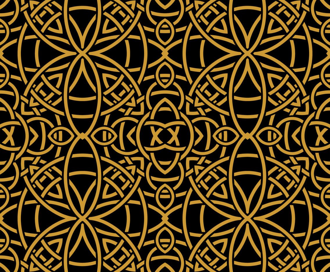 1136x936 Black Gold Celtic Knots Seamless Pattern Background