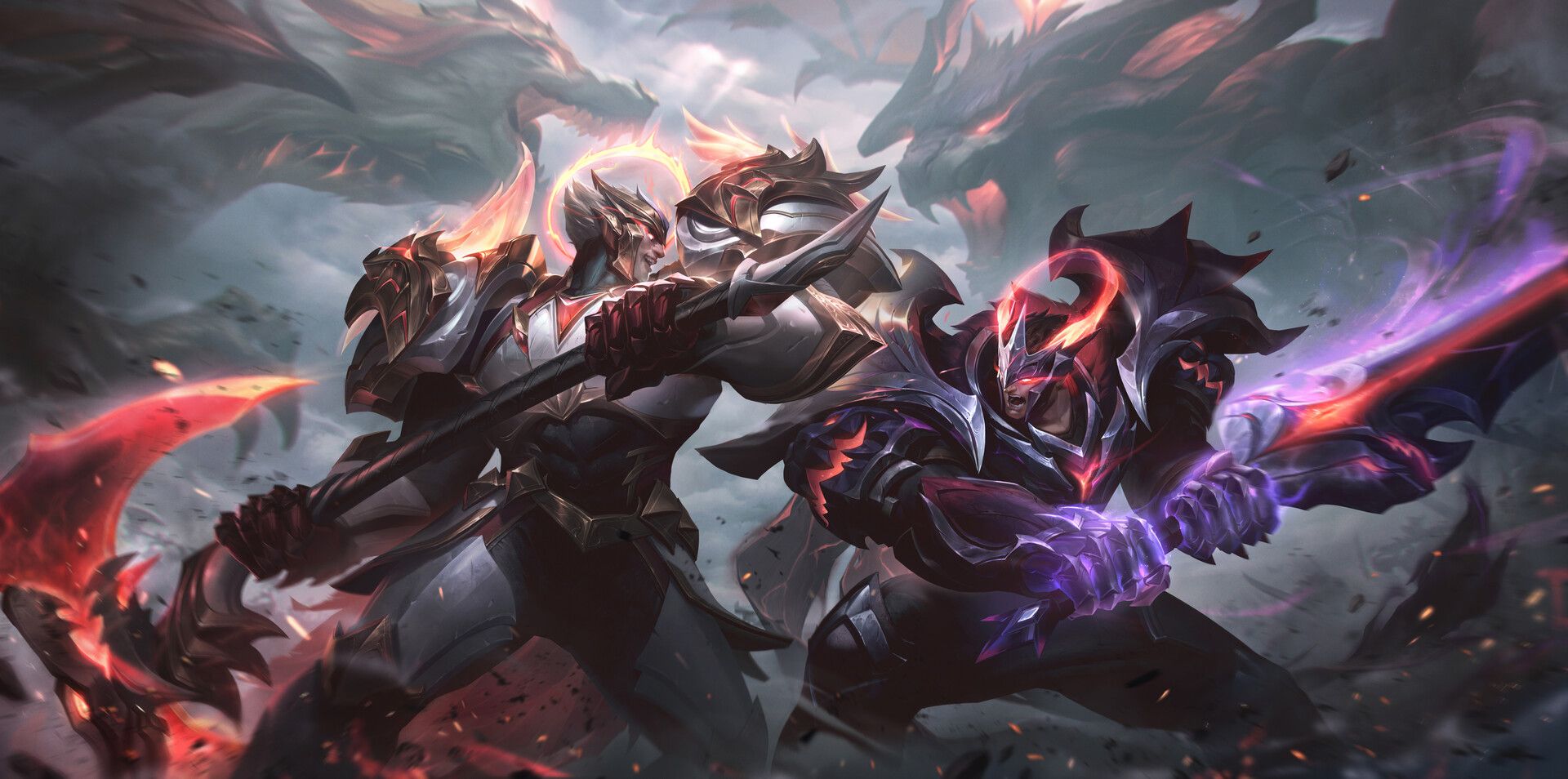 1920x954 God King Darius and Garen of Legends Splash Art