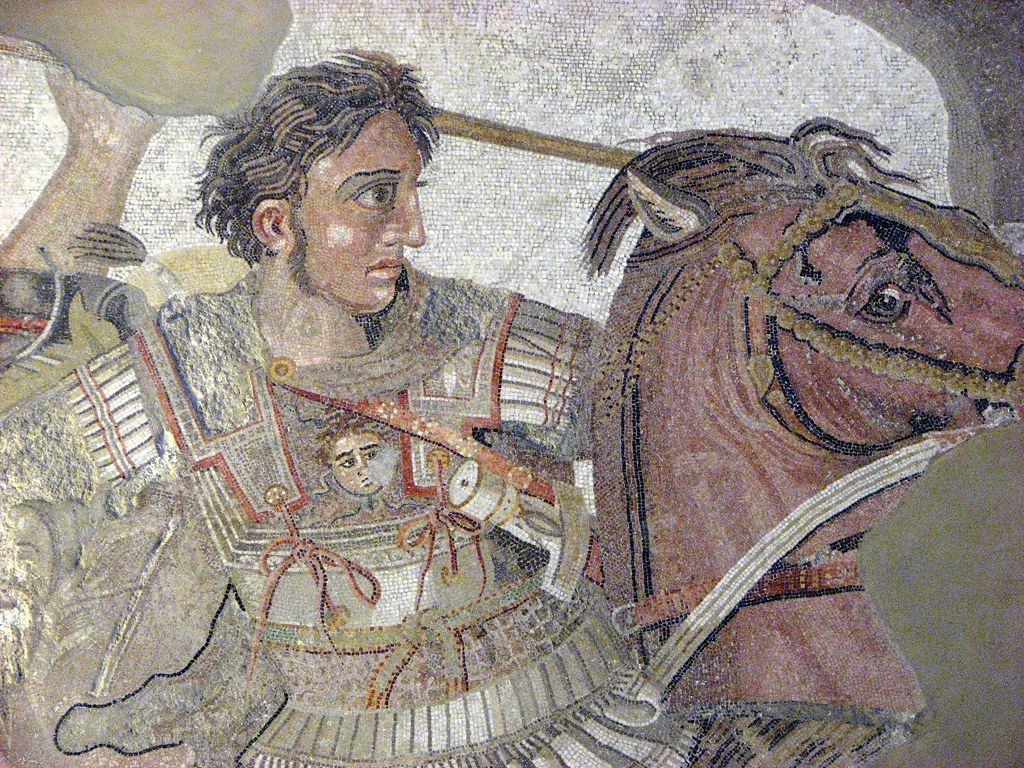 1024x768 Alexander.12.2006: Detail from mosaic showing Battle be