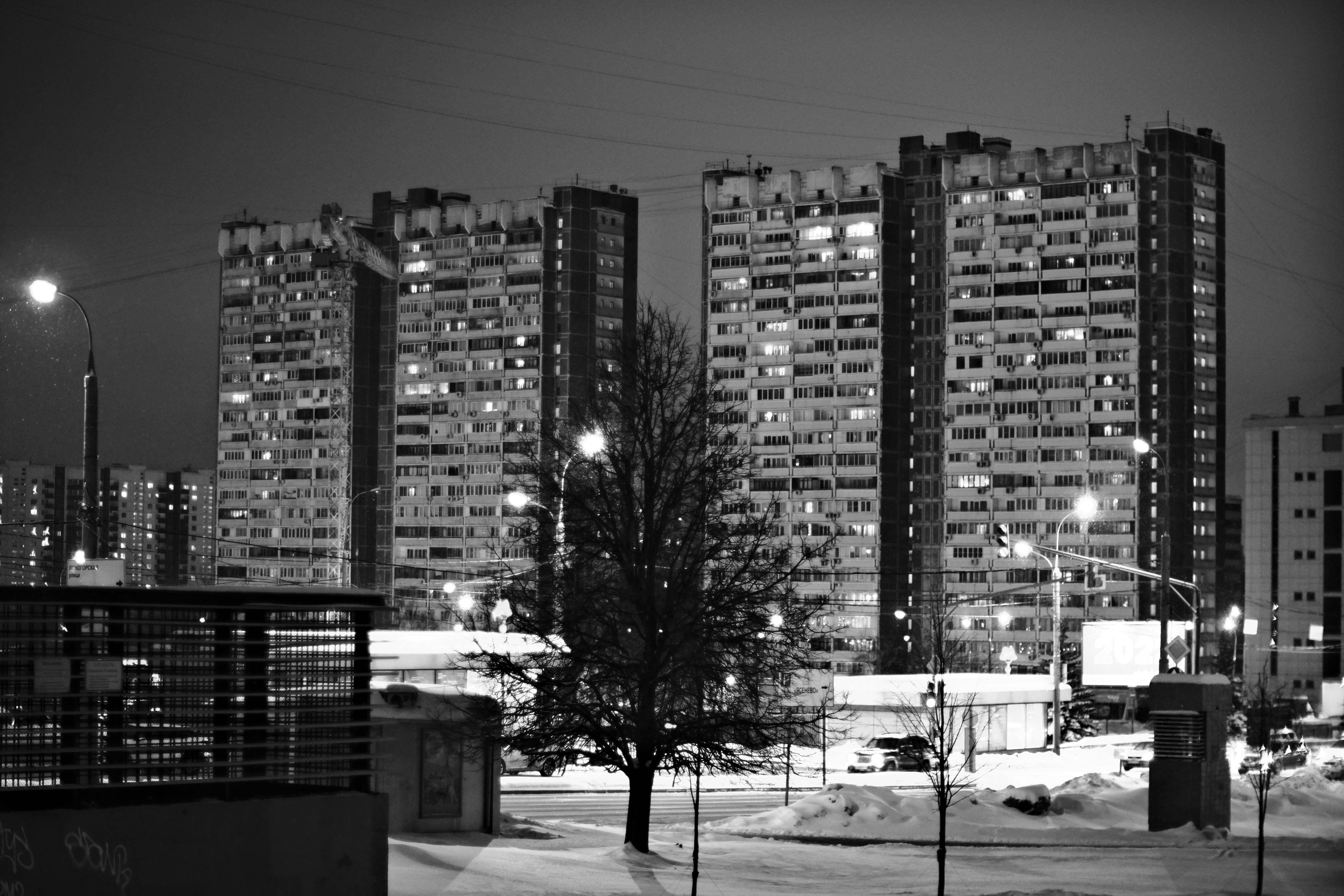 6240x4160 Grayscale Photo of City Buildings · Free