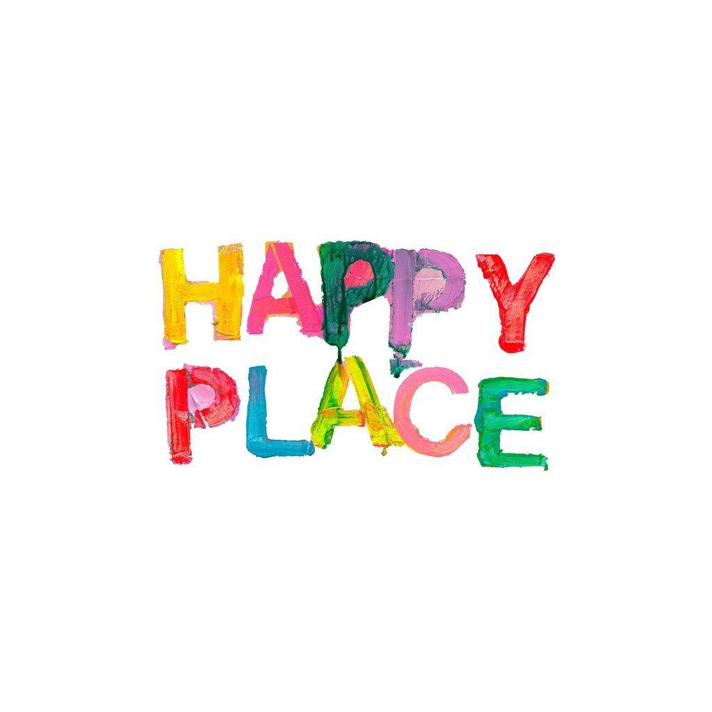 1024x1024 Happy Place Small Paperless Wallpaper (single) - Kerri Rosenthal