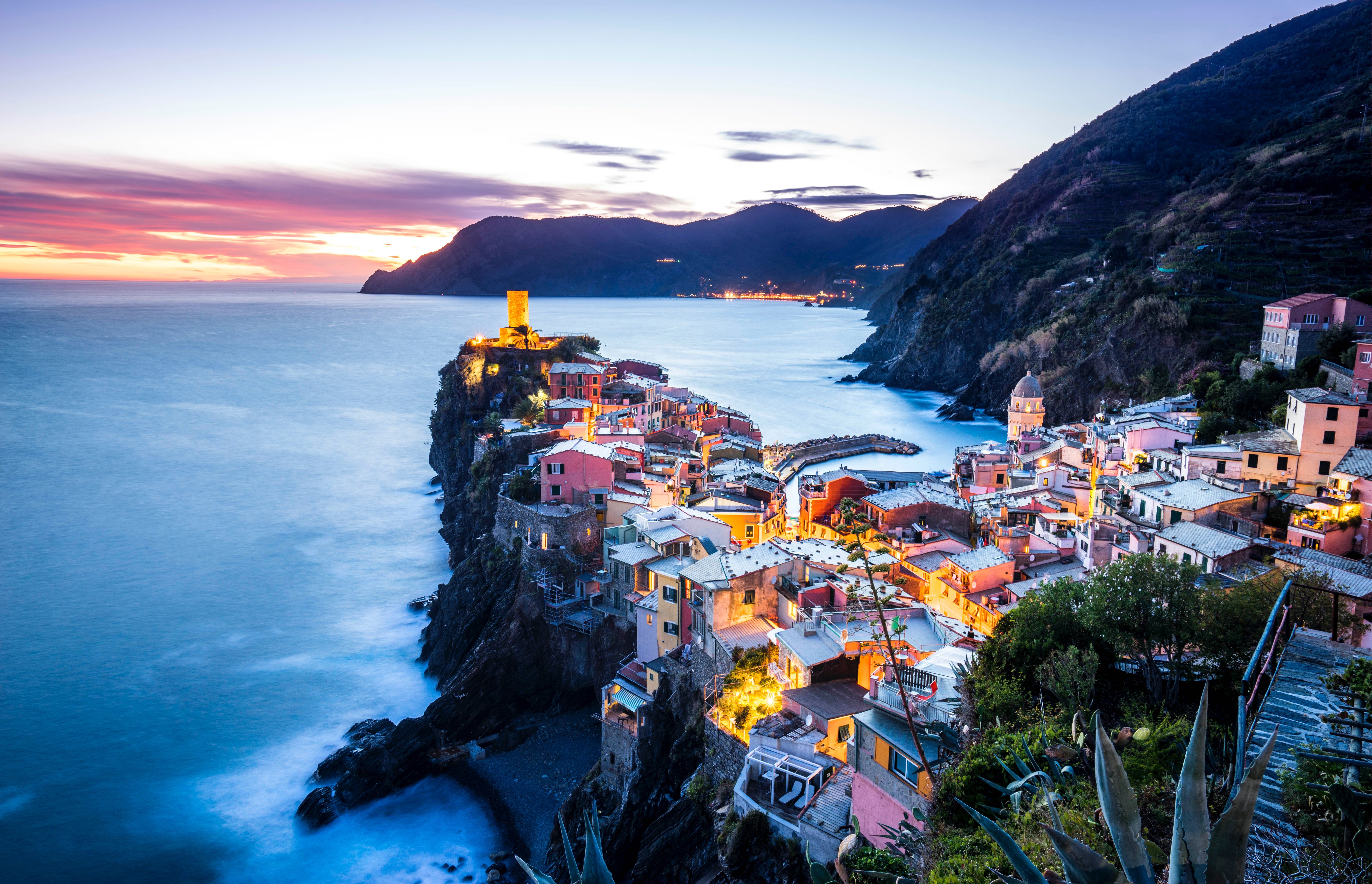 7359x4739 Coastal Town, Coast iPhone Wallpaper