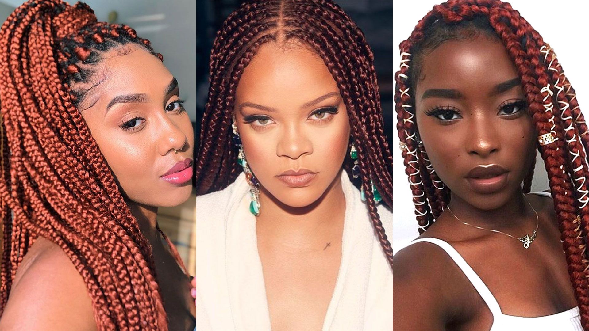 1920x1080 Fierce Red Box Braids Styles to Try In 2023