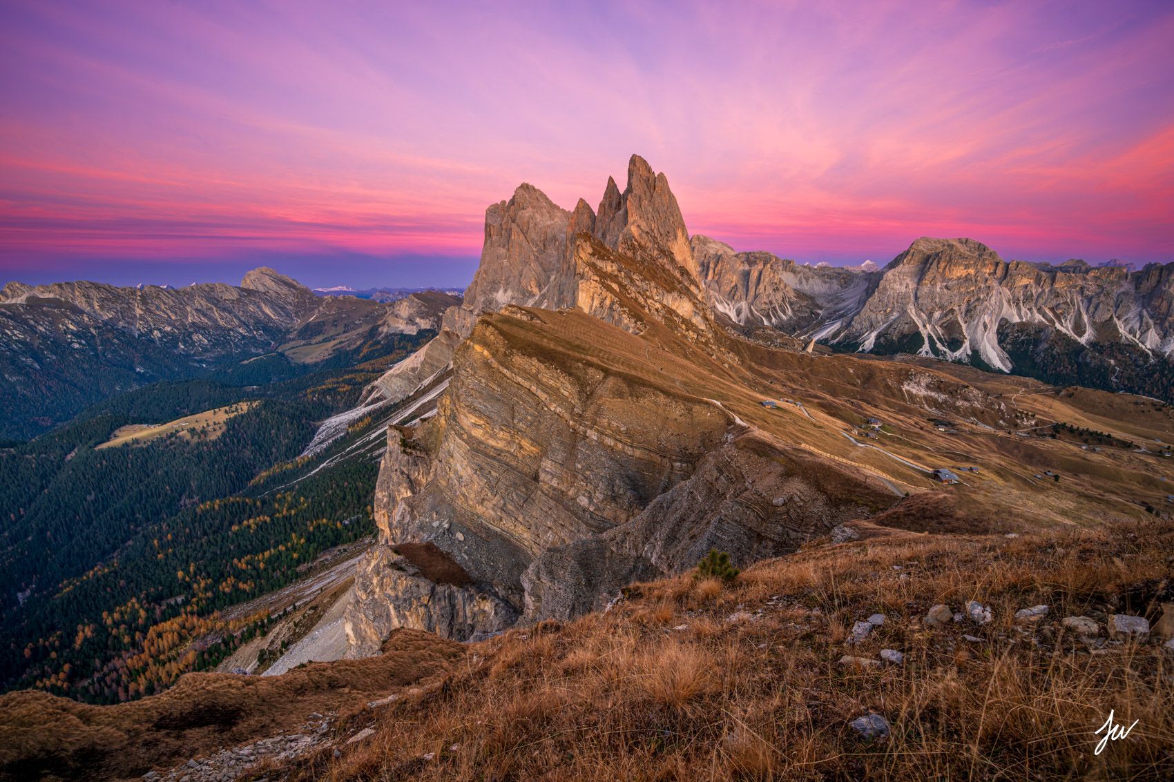 1700x1133 Flames of Seceda. Dolomites, Italy. Jason Weiss Photography