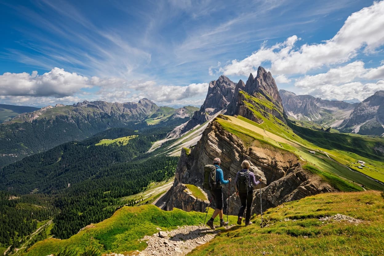 1248x832 Seceda & Fermeda Towers Traverse To Hut Hiking Dolomites