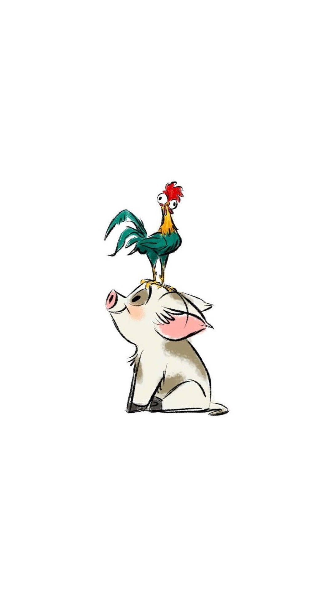 1080x1920 Download Hei Hei And Pua Moana 4k Wallpaper