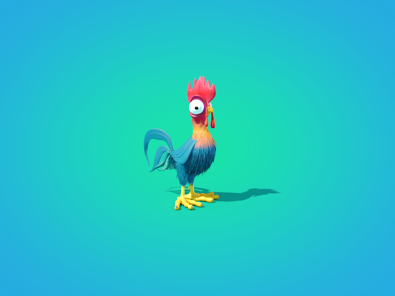 1600x1200 Hei Hei the Rooster by Dinesh kumar on Dribbble