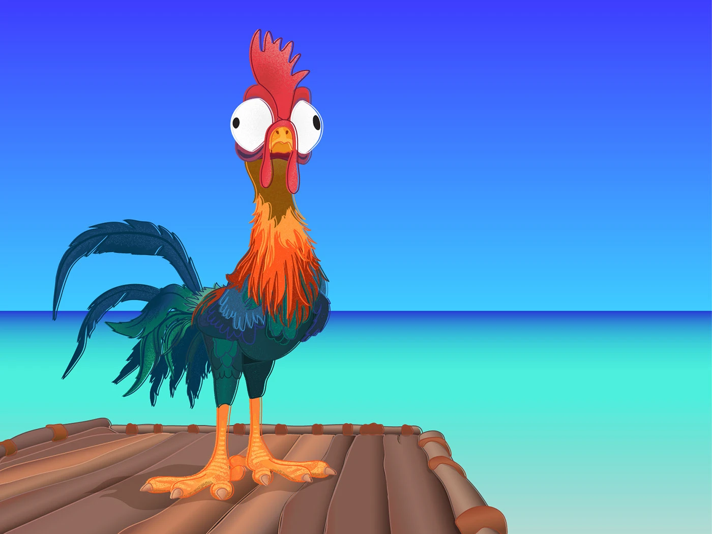 1400x1050 Heihei illustration - Behance
