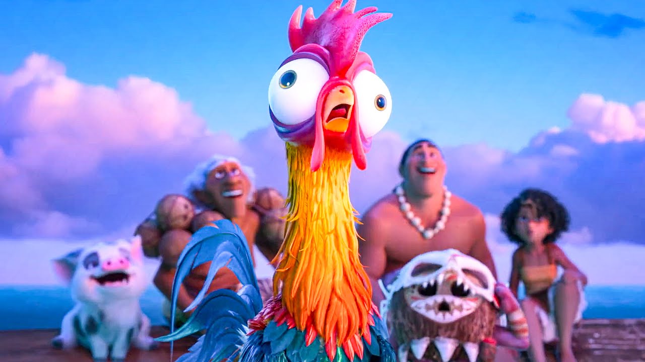 1280x720 MOANA 2 “Hei Hei Back on the Ocean” New Teaser (2024) Disney