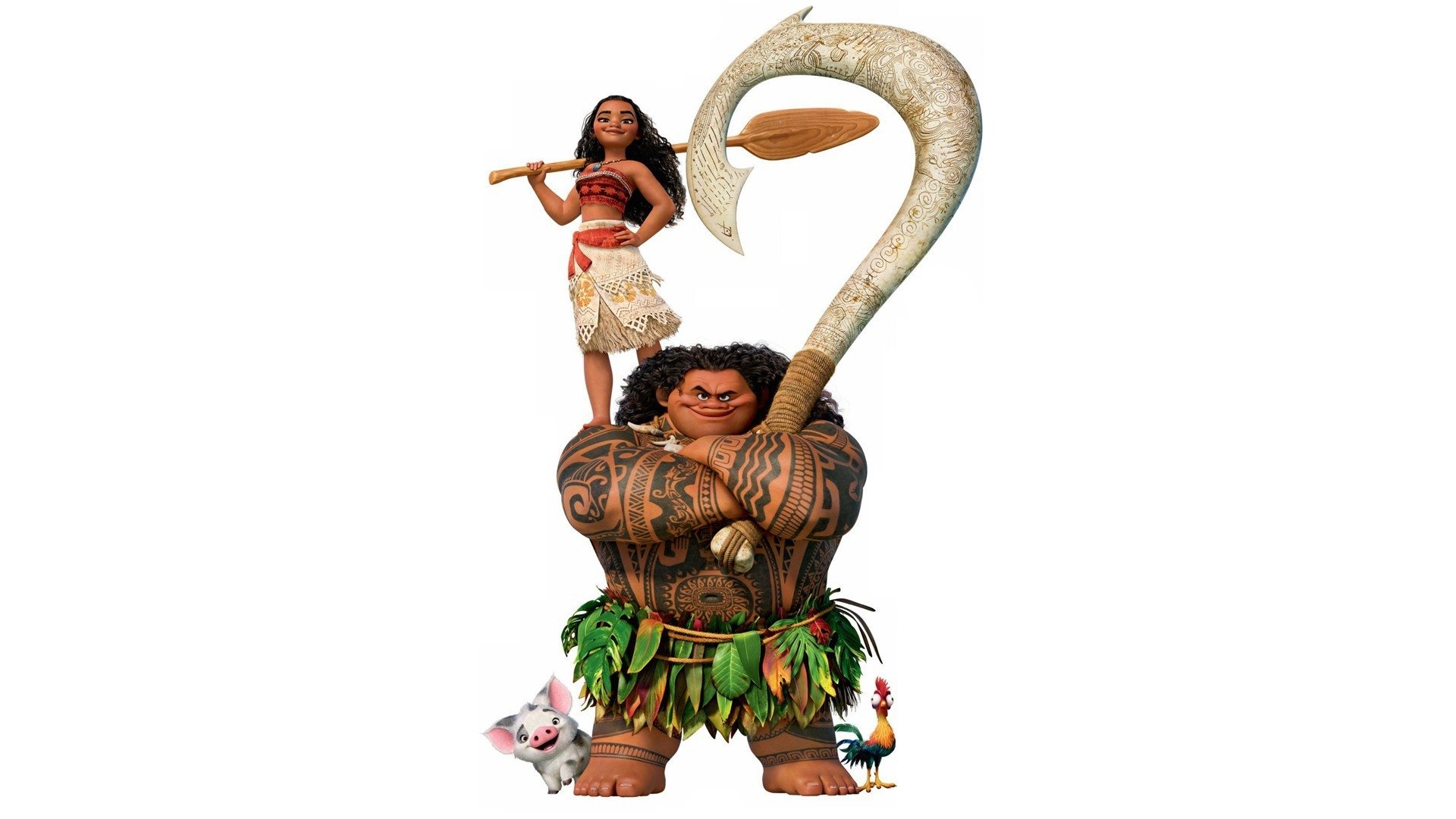 1920x1080 Download Heihei (Moana) Pua (Moana) Maui (Moana) Moana Waialiki Moana Movie HD Wallpaper