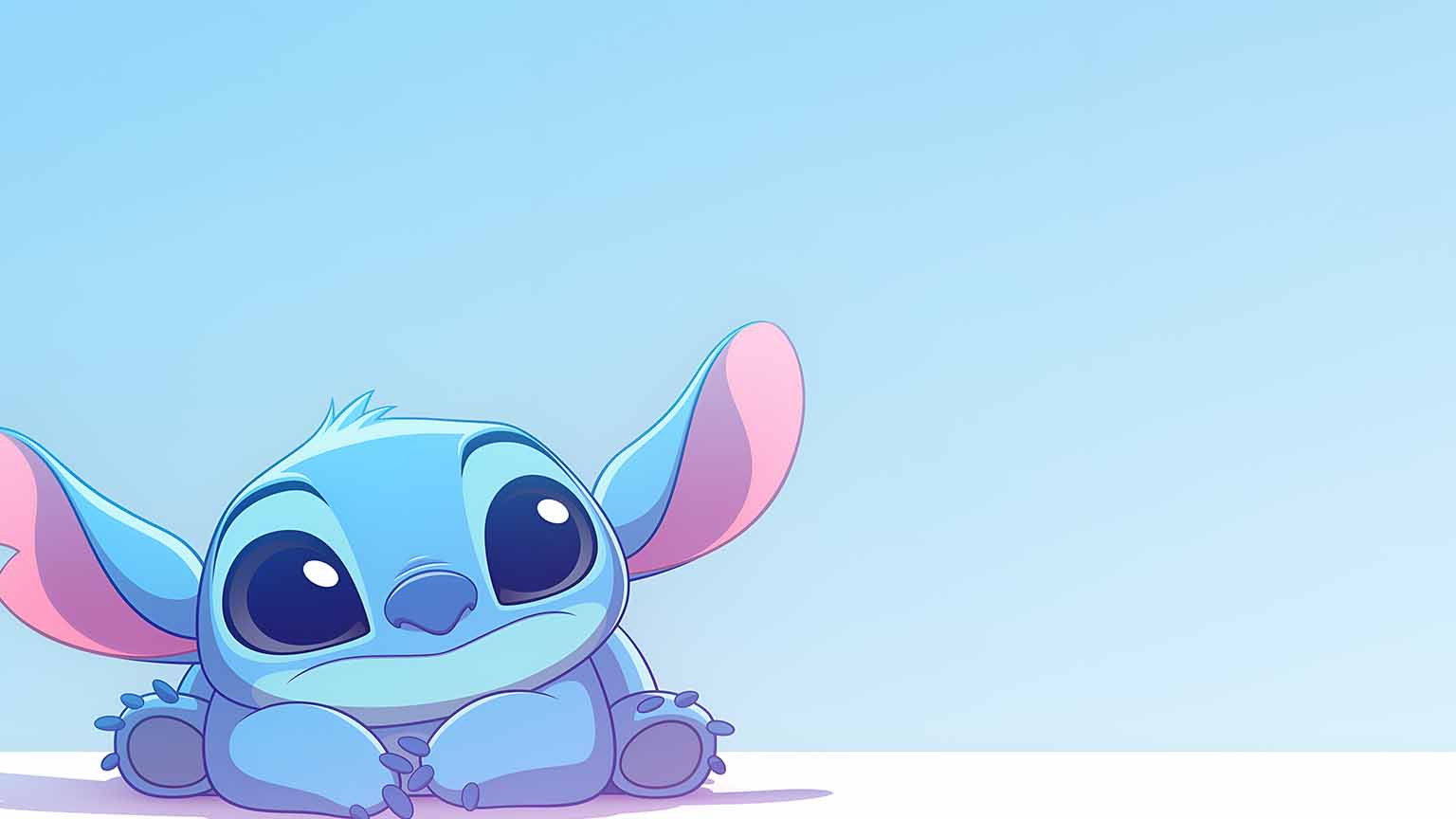 1536x864 Lilo and Stitch Stitch Gradient Calm Desktop Wallpaper 4K