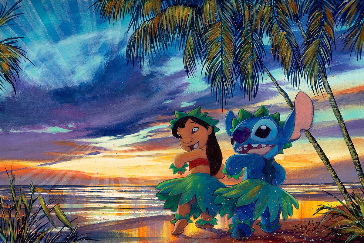 1200x800 Lilo & Stitch Walt Disney Fine Art Stephen Fishwick Signed Limited Ed
