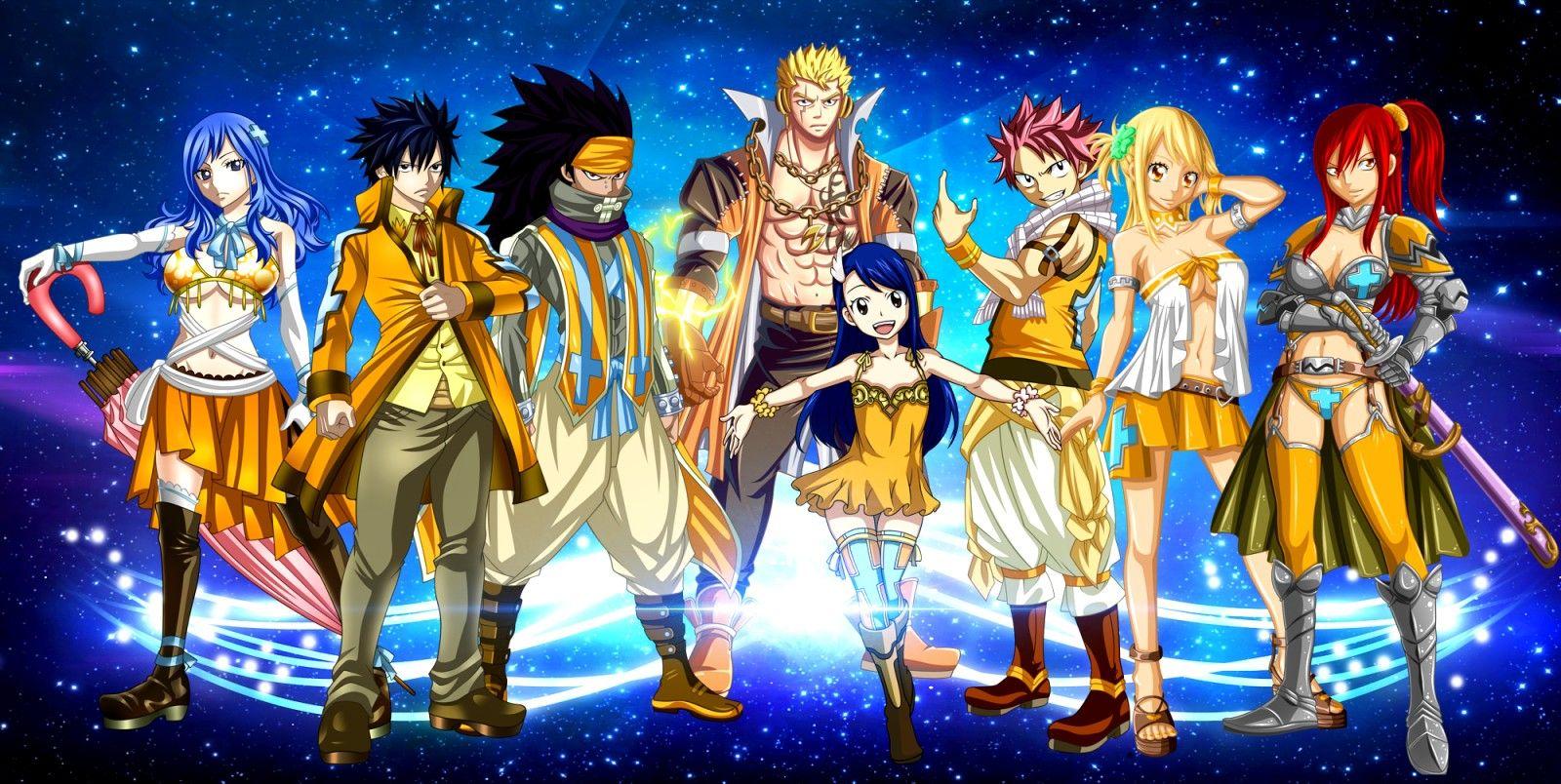 Fairy tail anime series group girls boys wallpaper, 1920x1080, 737729