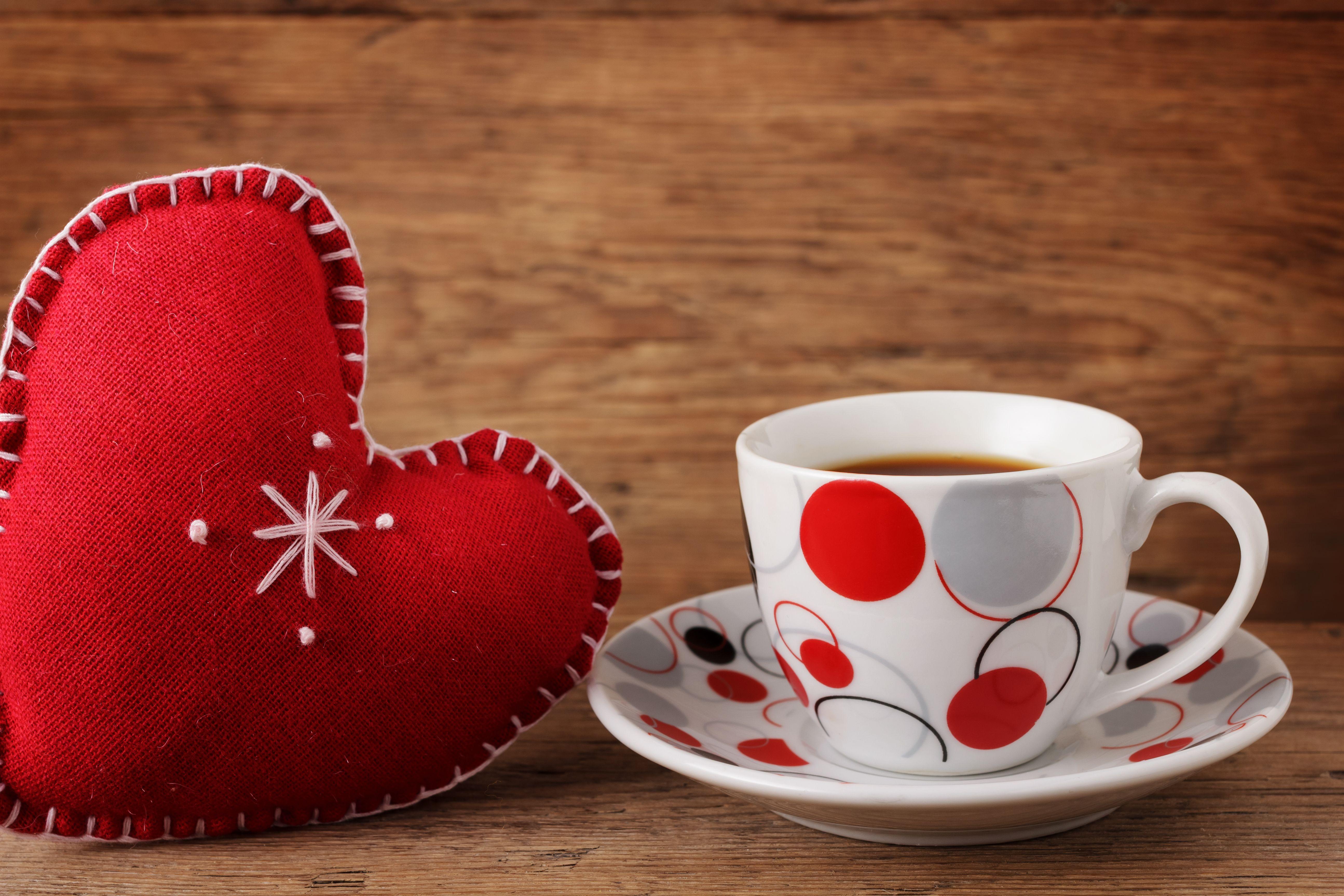 5179x3453 coffee time, valentines day, heart, love, cup, coffee wallpaper