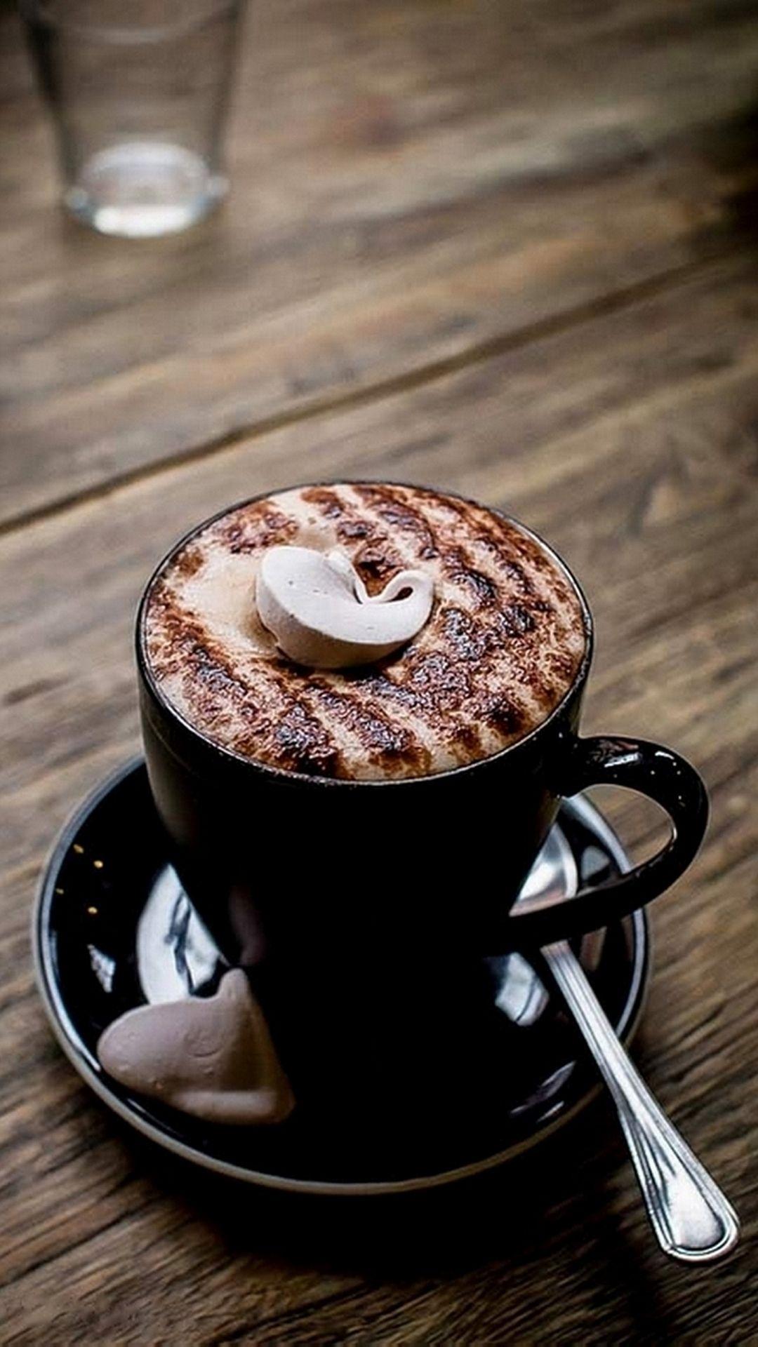 1080x1920 Cappuccino Coffee Cup Espresso Drink Beverage Cafe Wallpaper
