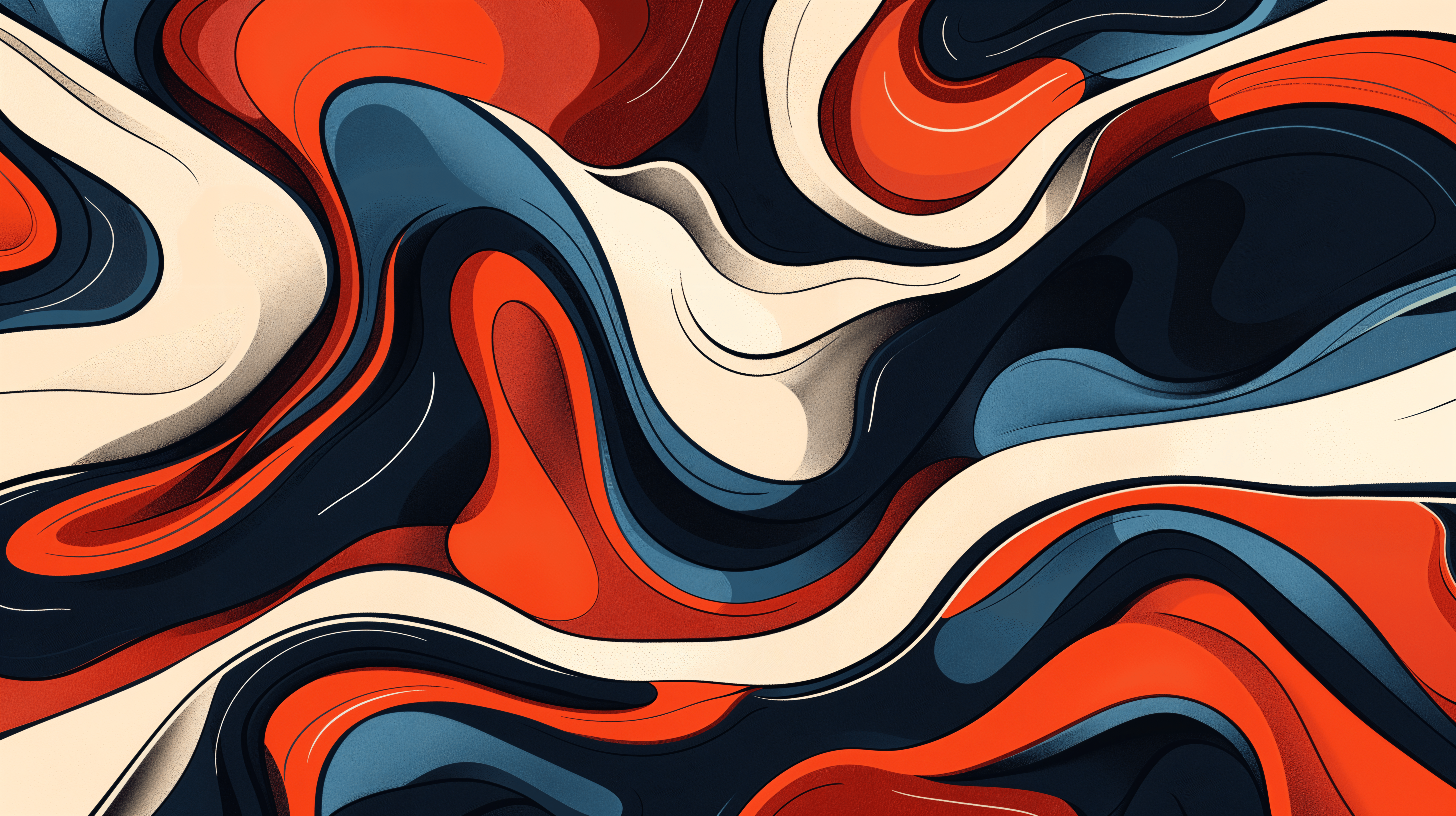 5824x3264 Dynamic Abstract Waves Ultra HD Wallpaper