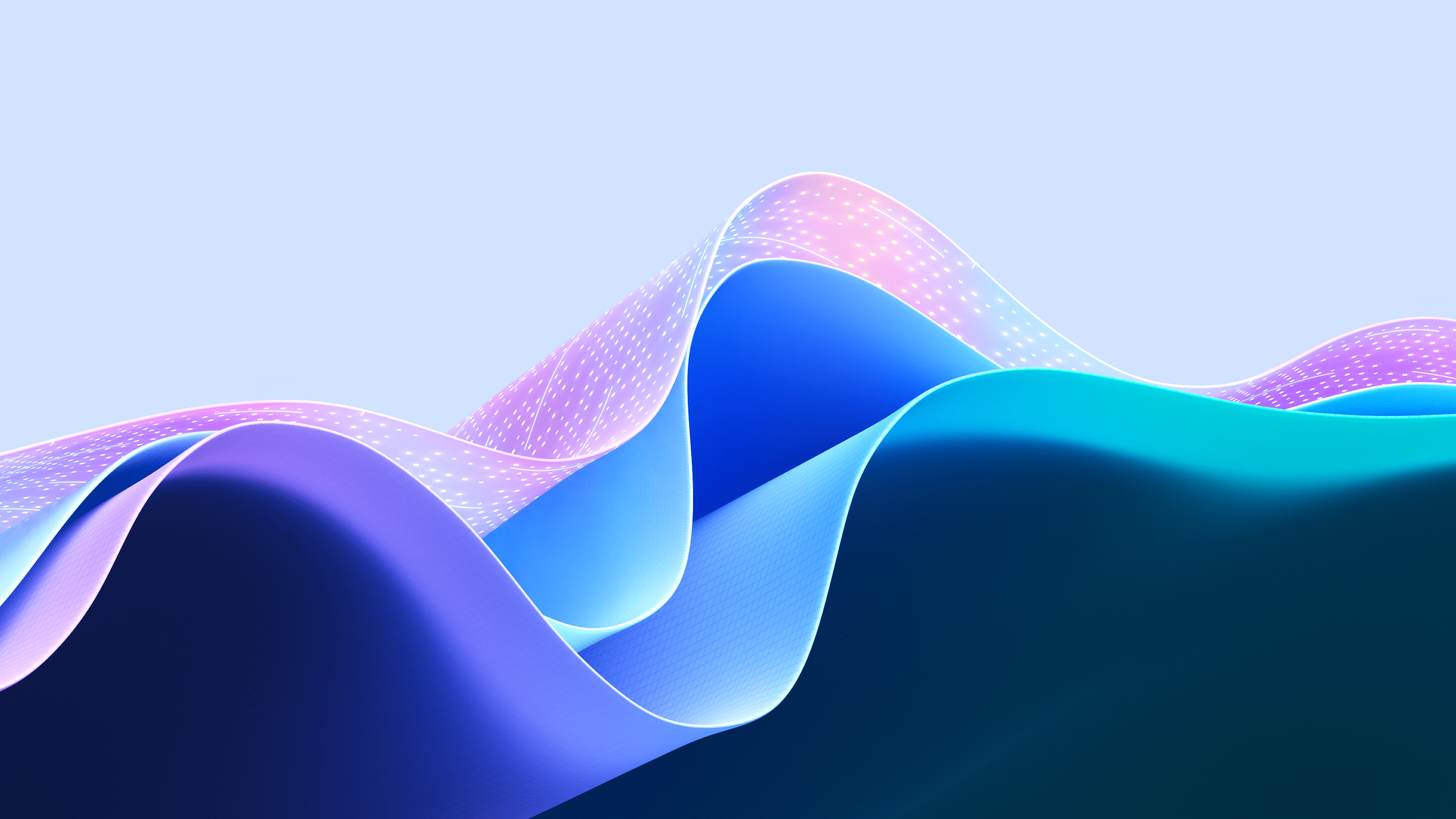 3840x2160 Waves Wallpaper 4K, Windows Blue, Stock