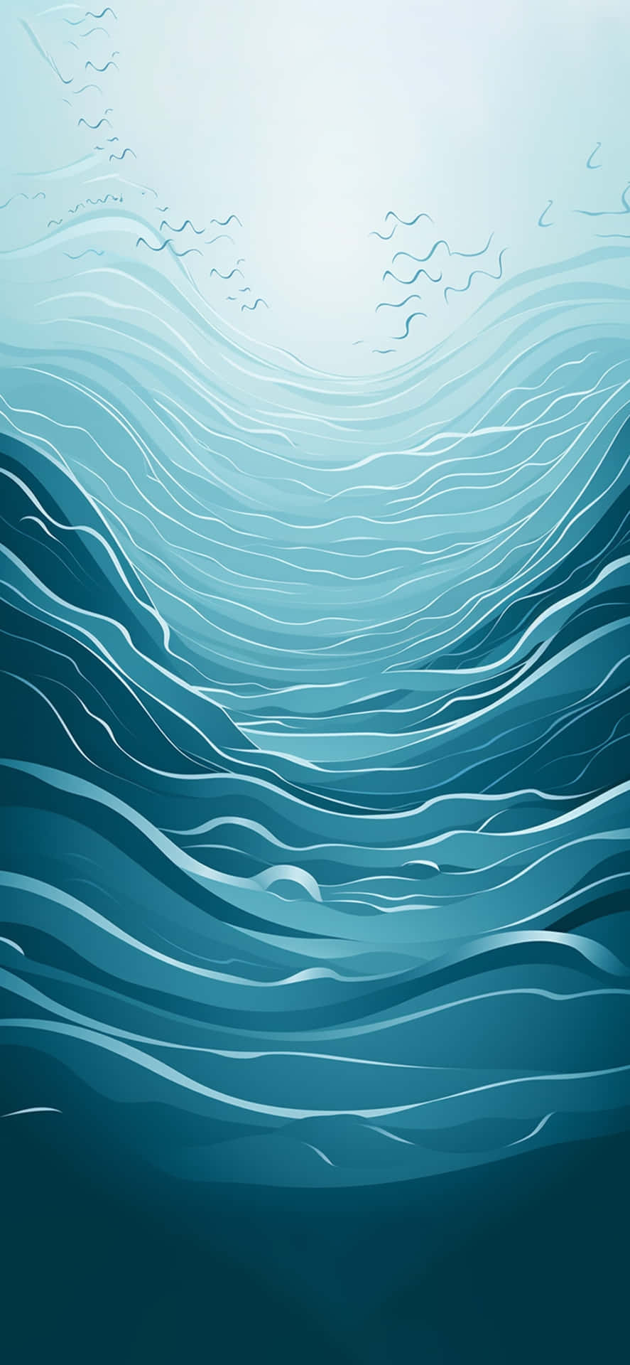 887x1920 Abstract Water Wallpaper