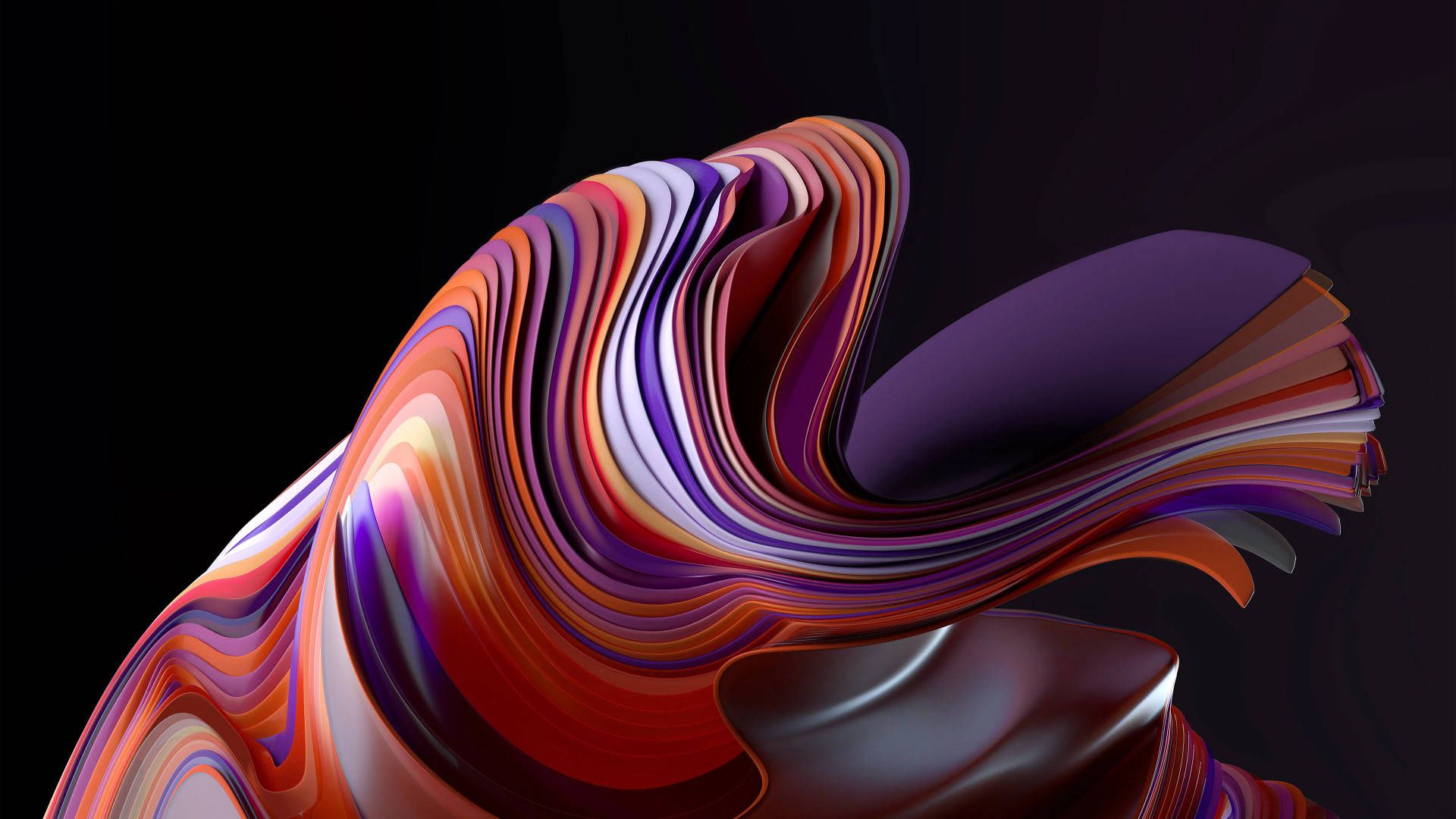 1920x1080 Download Windows 11 4k Color Abstract Wave Wallpaper