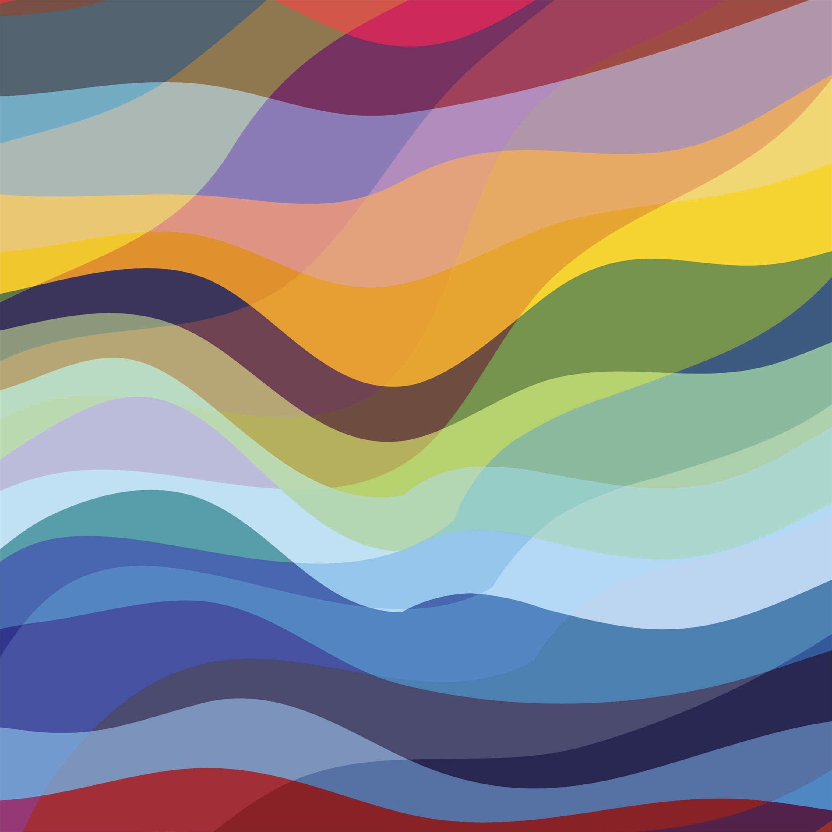 2732x2732 abstract waves colorful 4k iPad Pro Wallpaper Free Download