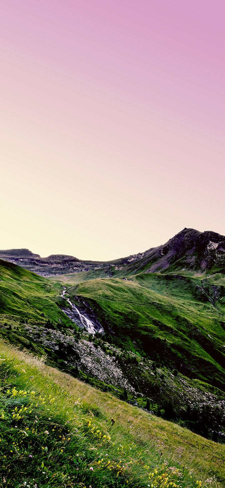 720x1560 Beautiful mountain range with flowing rivers 4K Phone Wallpaper