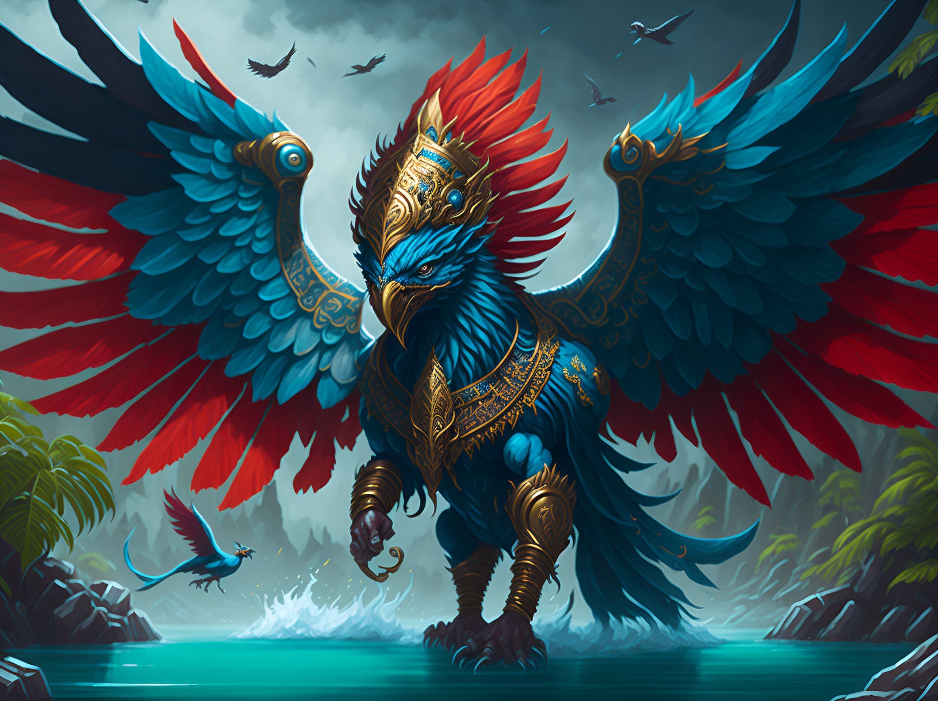 1920x1434 Post Your AI Generated Garuda Wallpaper And Art (from Midjourney, Wombo, Leonardo, Etc.) Linux Forum