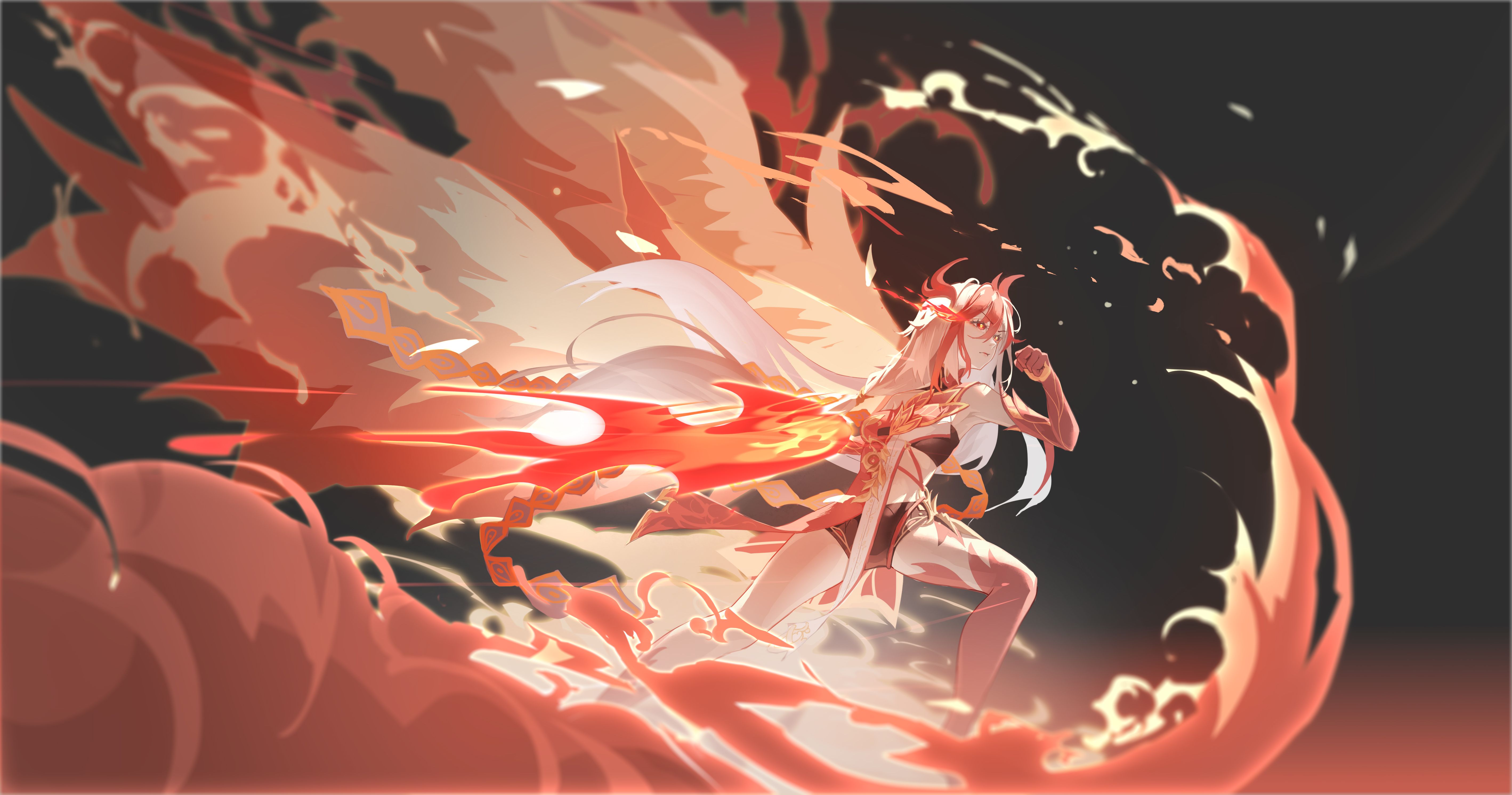 5674x2982 Garuda (fu hua) Wallpaper by xdd1334651 Anime Image Board