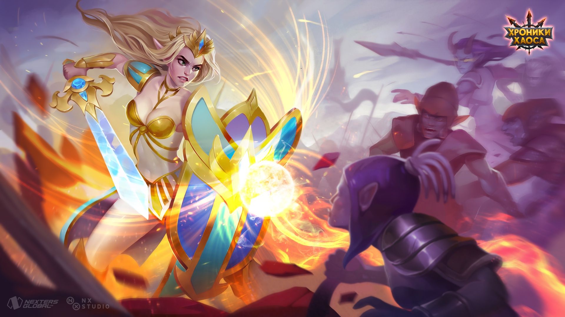 1920x1080 Wallpaper the game, Aurora, game, characters, rpg, Chronicles of chaos, Hero Wars for mobile and desktop, section игры, resolution 1920x1080