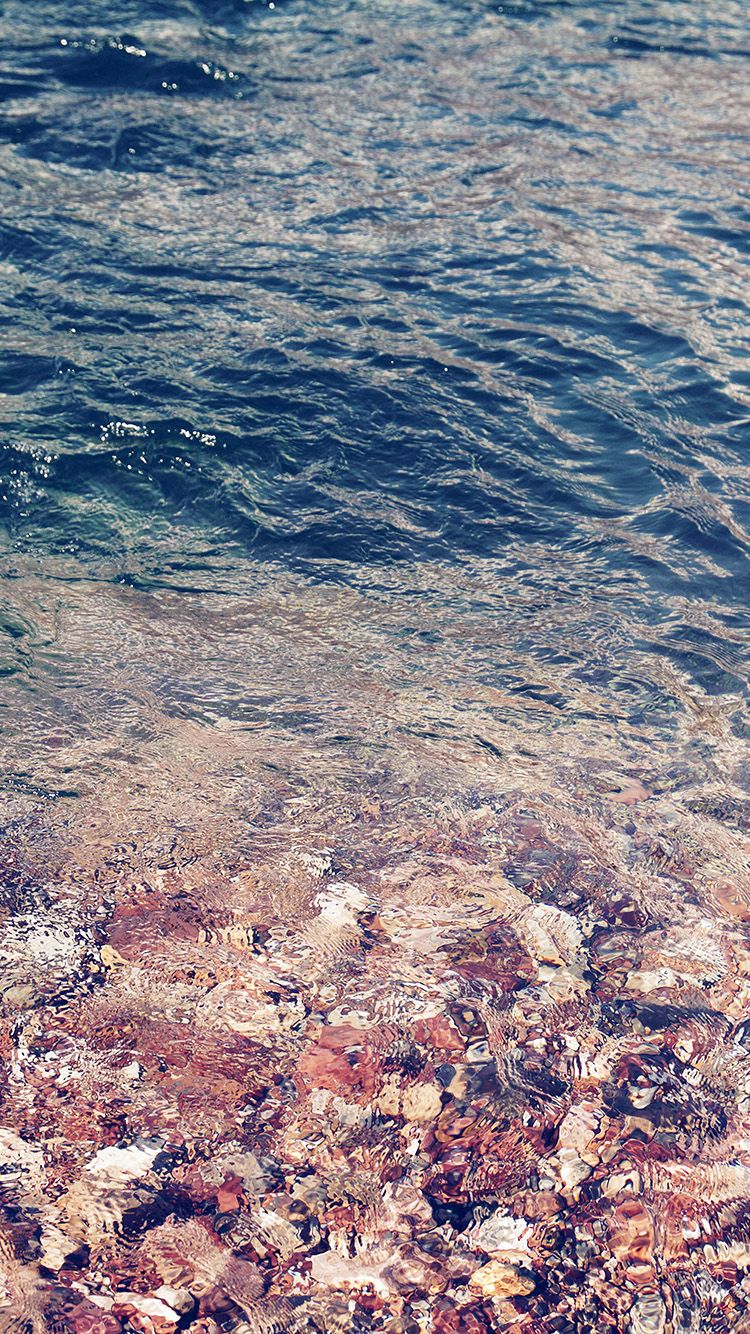 750x1334 iPhone X wallpaper. water ripples sea clear nature pattern