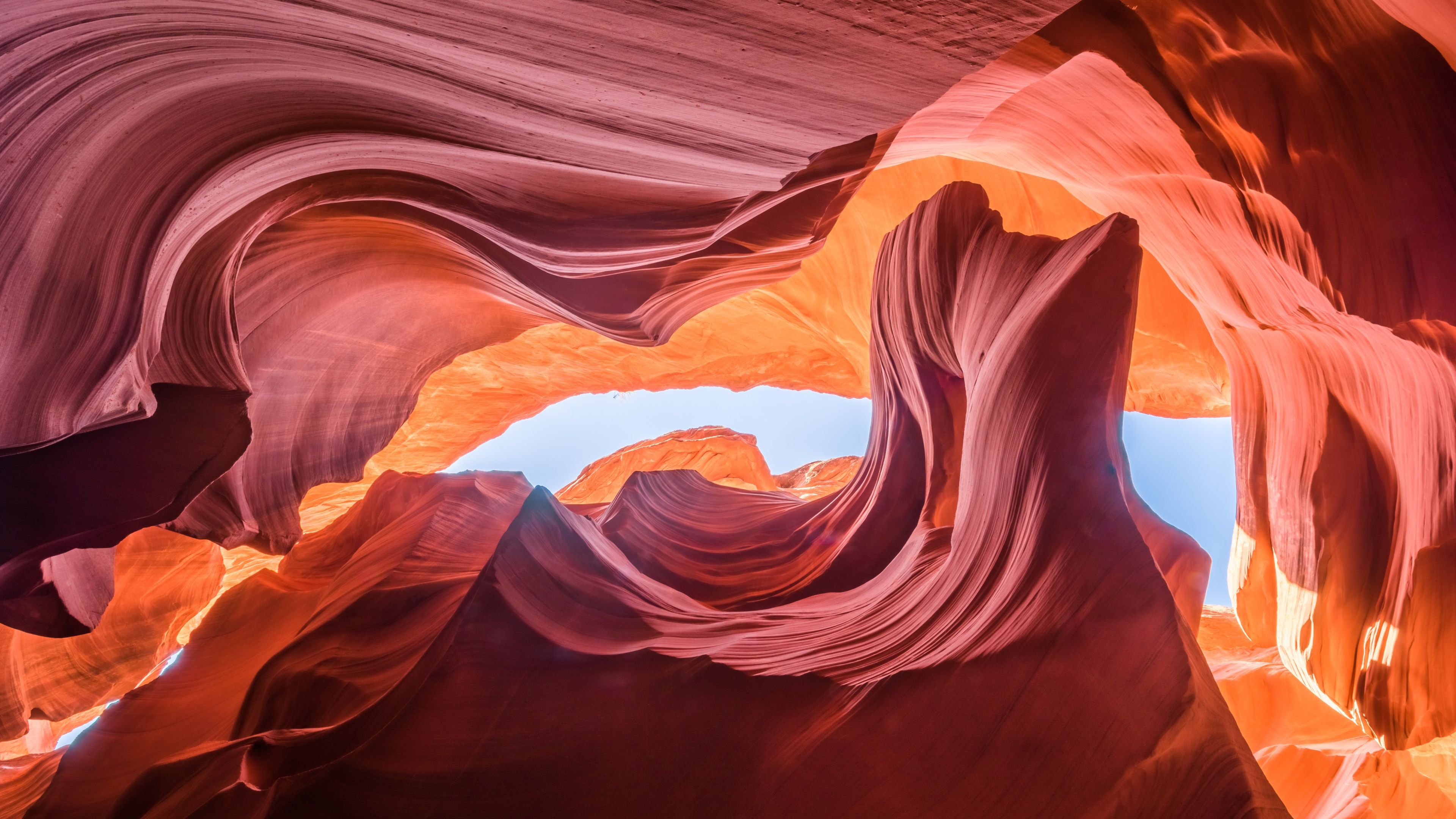 3840x2160 Lower Antelope Canyon Wallpaper 4K, 8K, Rock formations