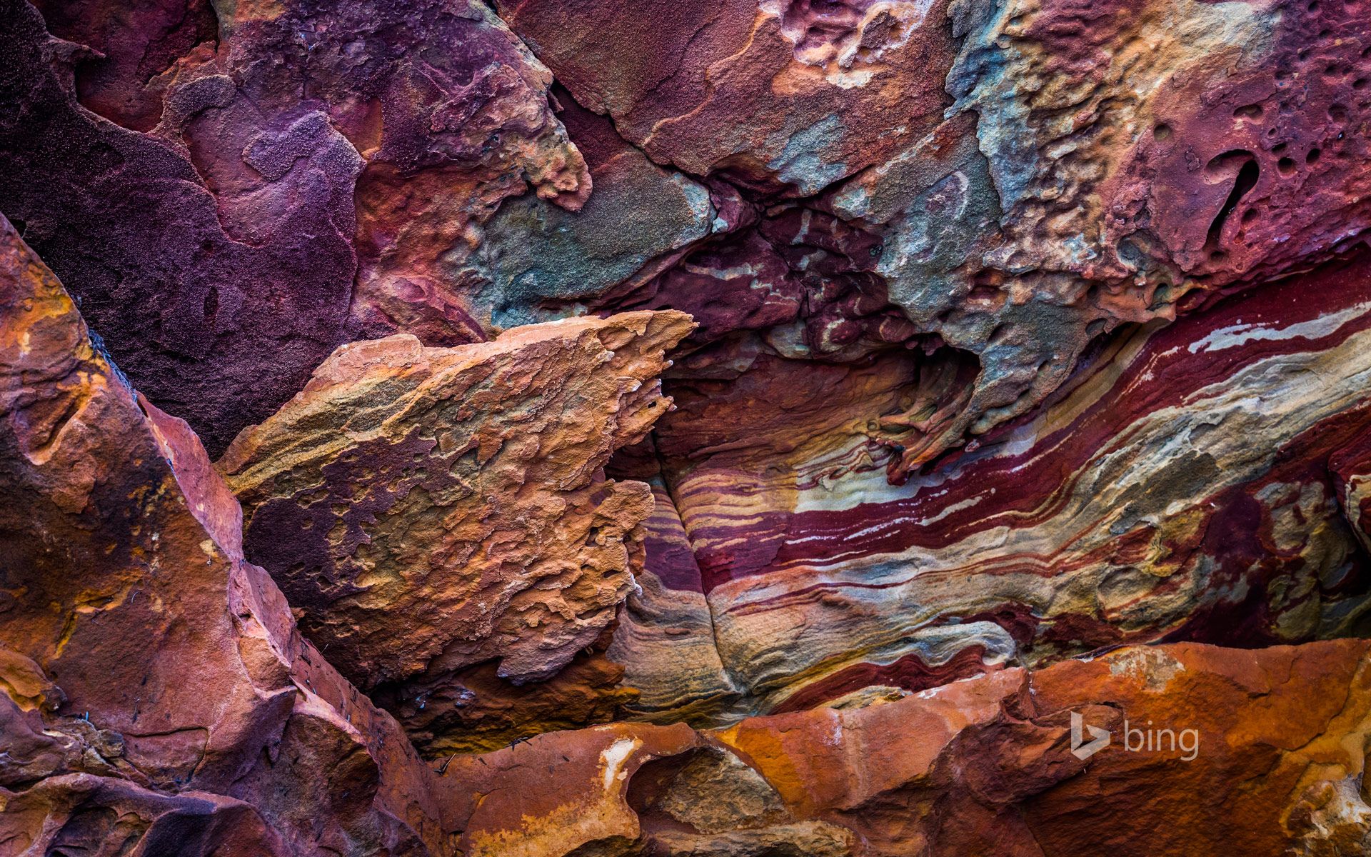 1920x1200 Rock formations on The Loop, Kalbarri National Park, Australia Wallpaper