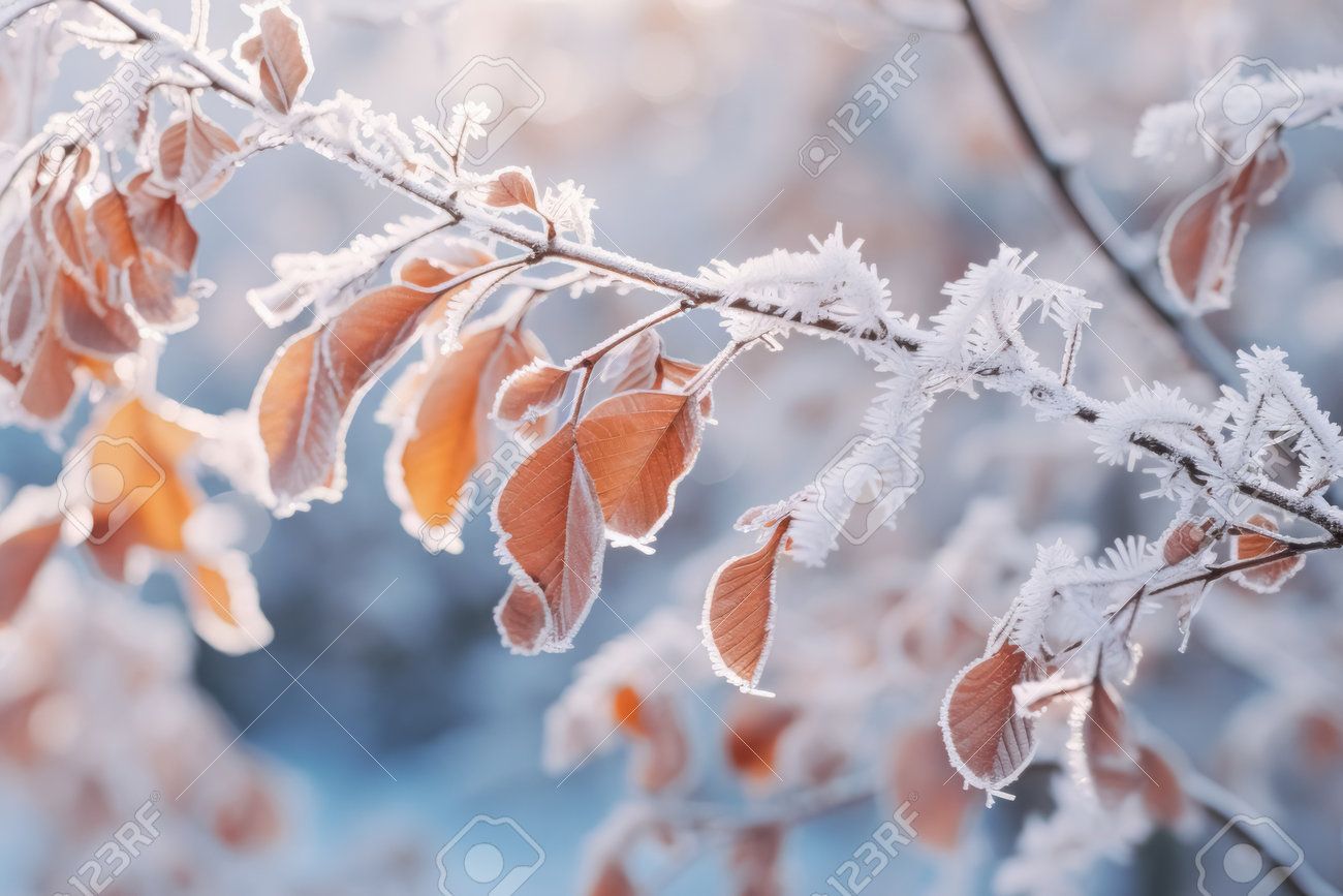 1300x867 Beautiful Winter Morning Nature Closeup Elements Background. Cold Weather Frosty Seasonal Landscape. Aesthetic Wallpaper. , Picture and Royalty Free Image. Image 214025957
