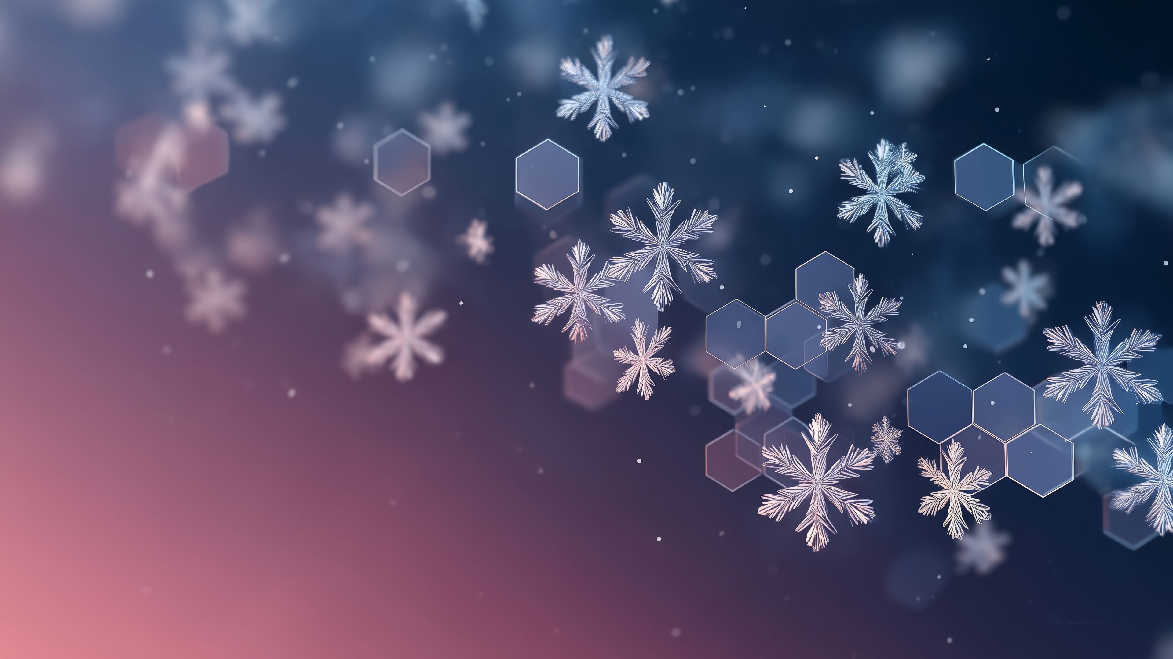 3840x2160 Winter aesthetic Wallpaper 4K season, Minimalistic design
