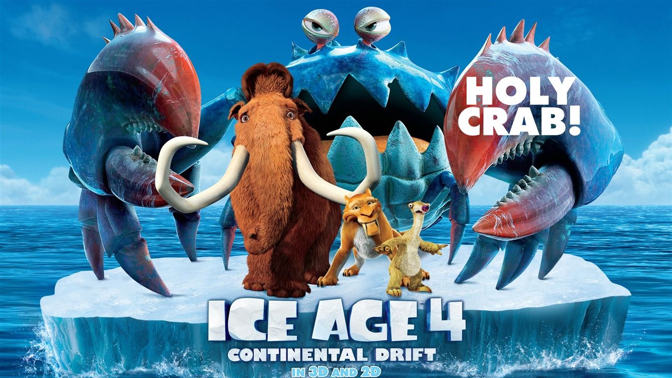 1366x768 Ice Age 4 Continental Drift Movie HD Wallpaper