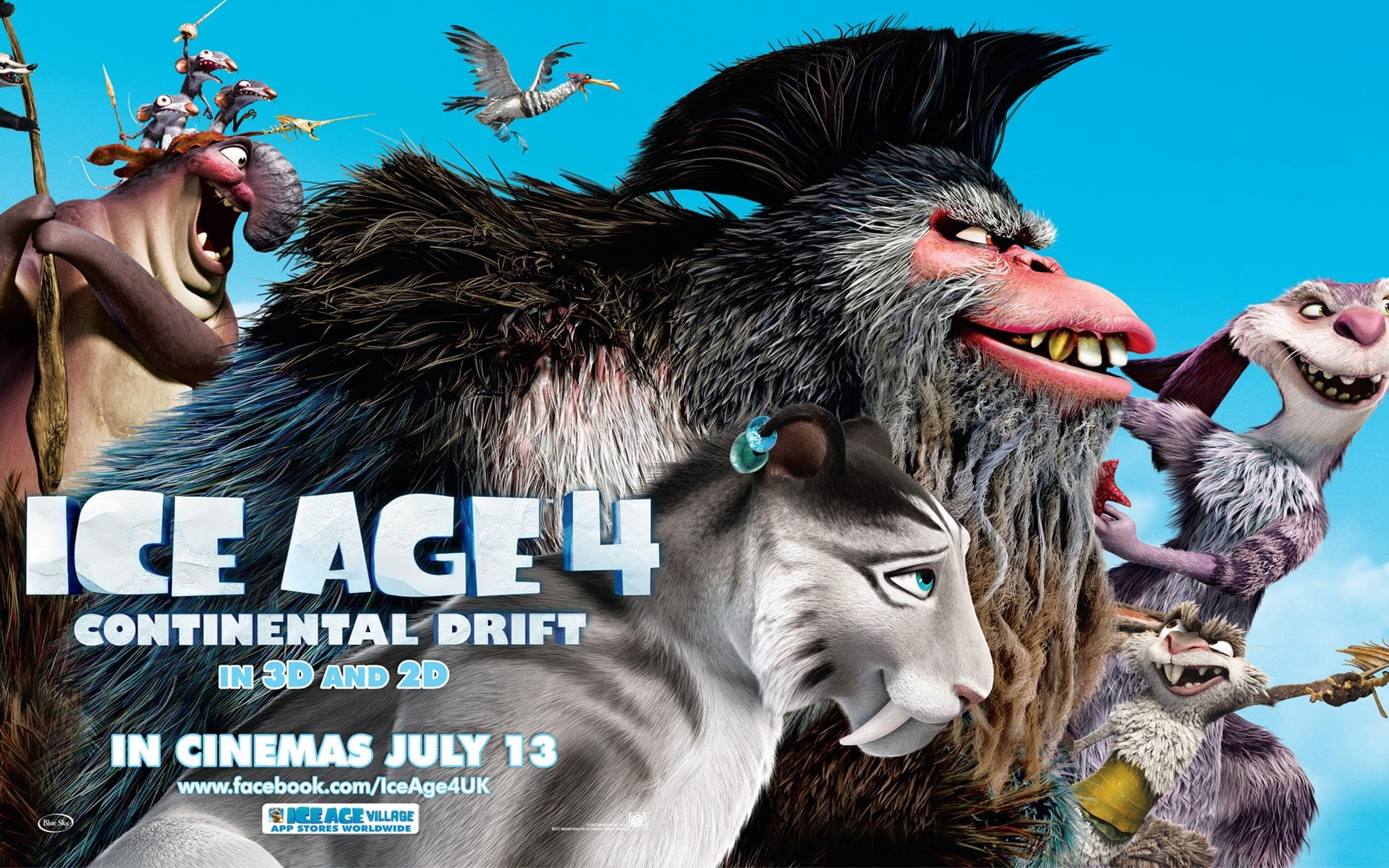 1920x1200 Wide Wallpaper Ice Age 4: Continental Drift 2012 HD movie HD wallpaper 5942