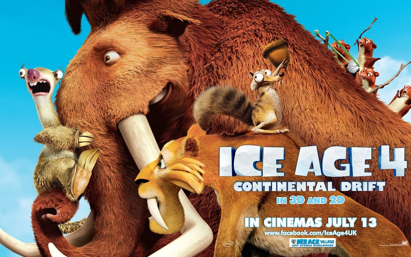 1680x1050 Ice Age 4 Continental Drift Movie HD Wallpaper 10